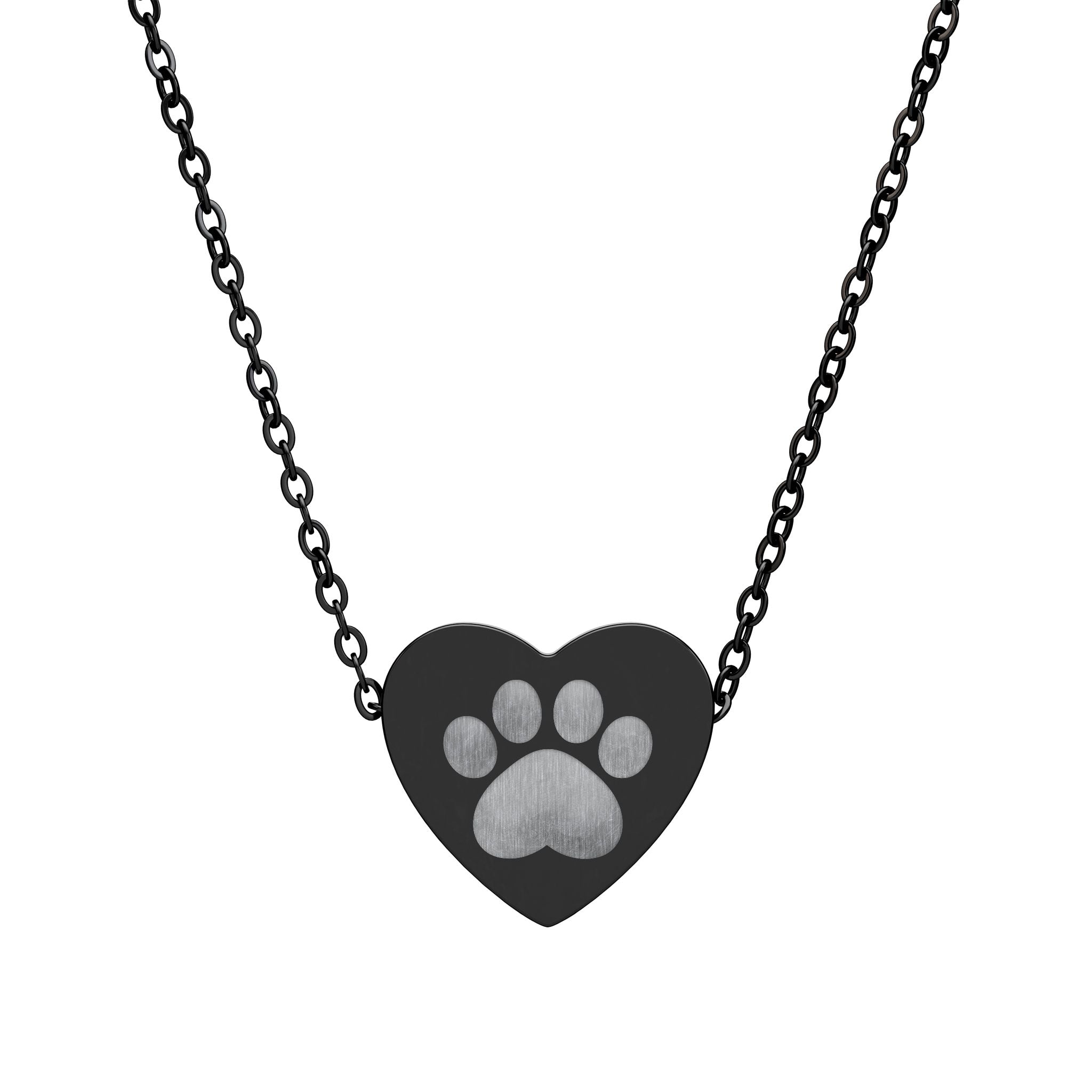 Paw Print Heart Necklace