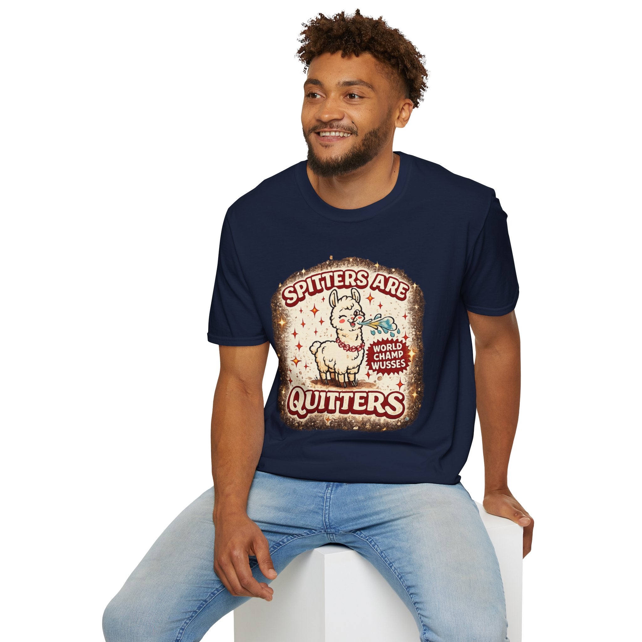 Spitters Are Quitters Funny Llama Graphic Tee