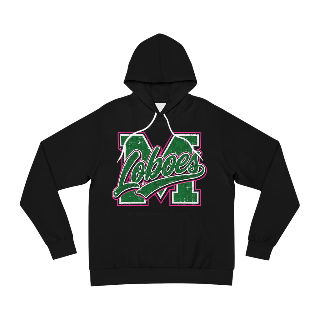 Loboes Varsity Hoodie — Retro Green Script Letterman Pullover