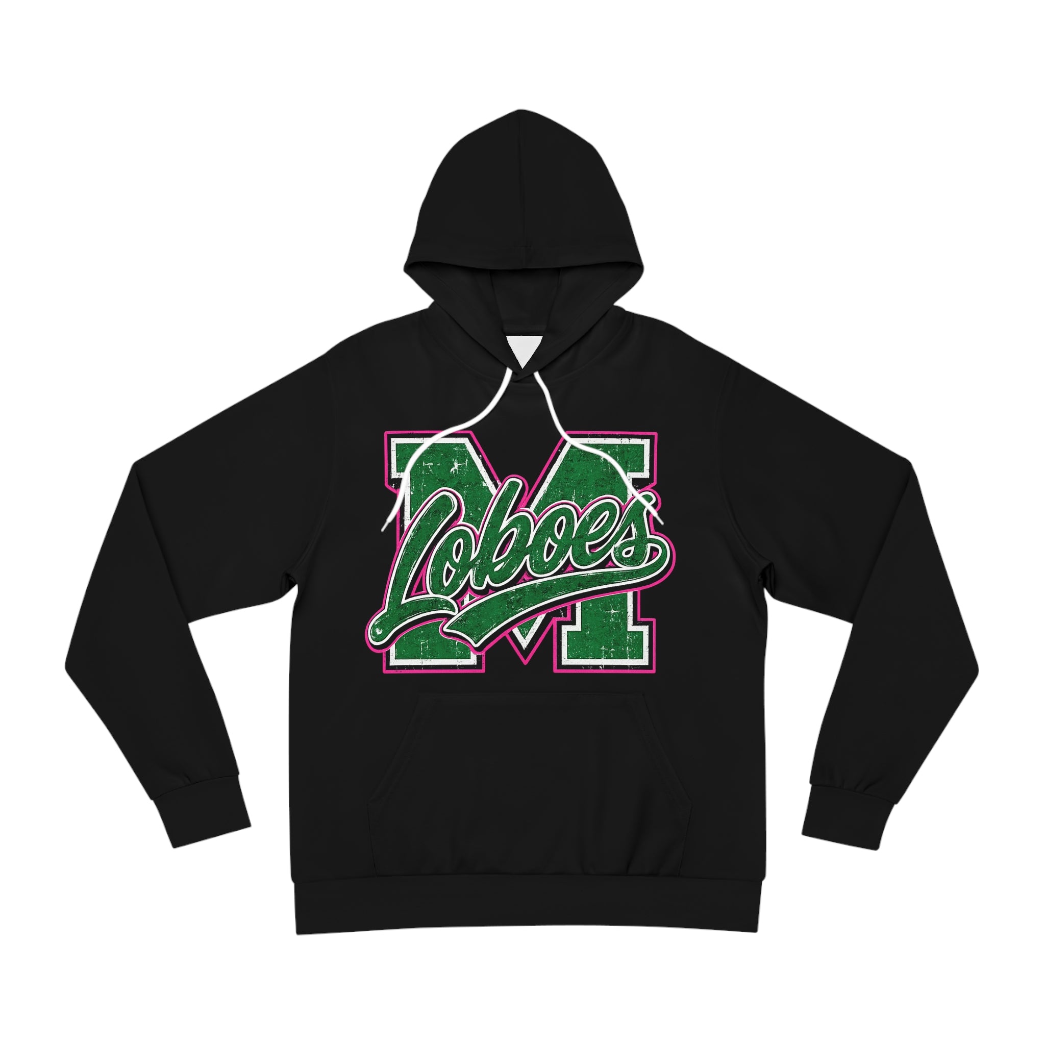 Loboes Varsity Hoodie — Retro Green Script Letterman Pullover