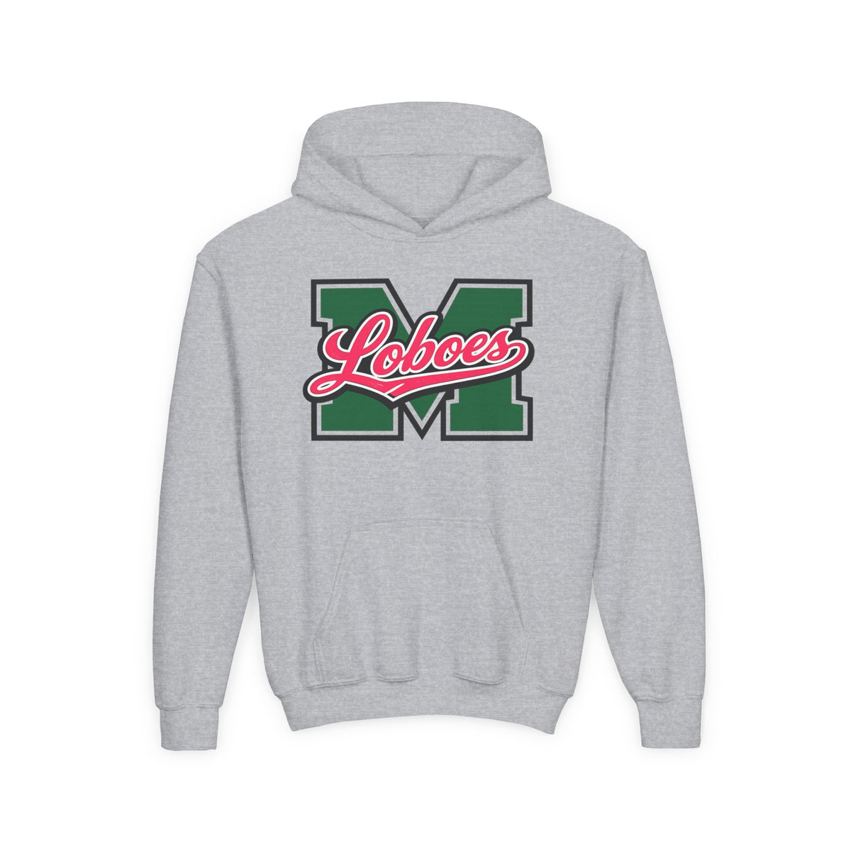 Youth Loboes M Letter Hoodie — Kids School Spirit Sweatshirt