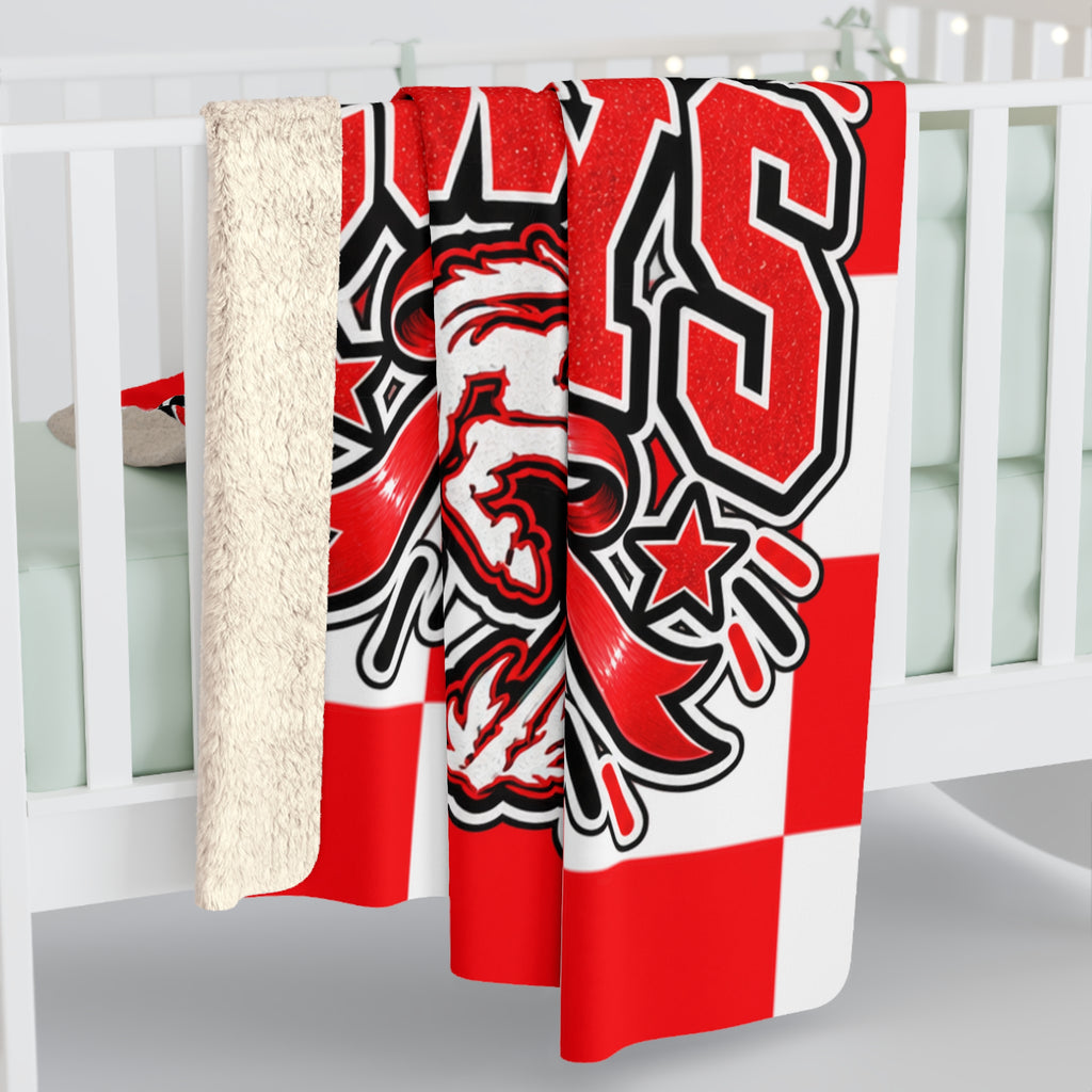 Grandfalls Royalty Cowboys Fleece Sherpa Blanket