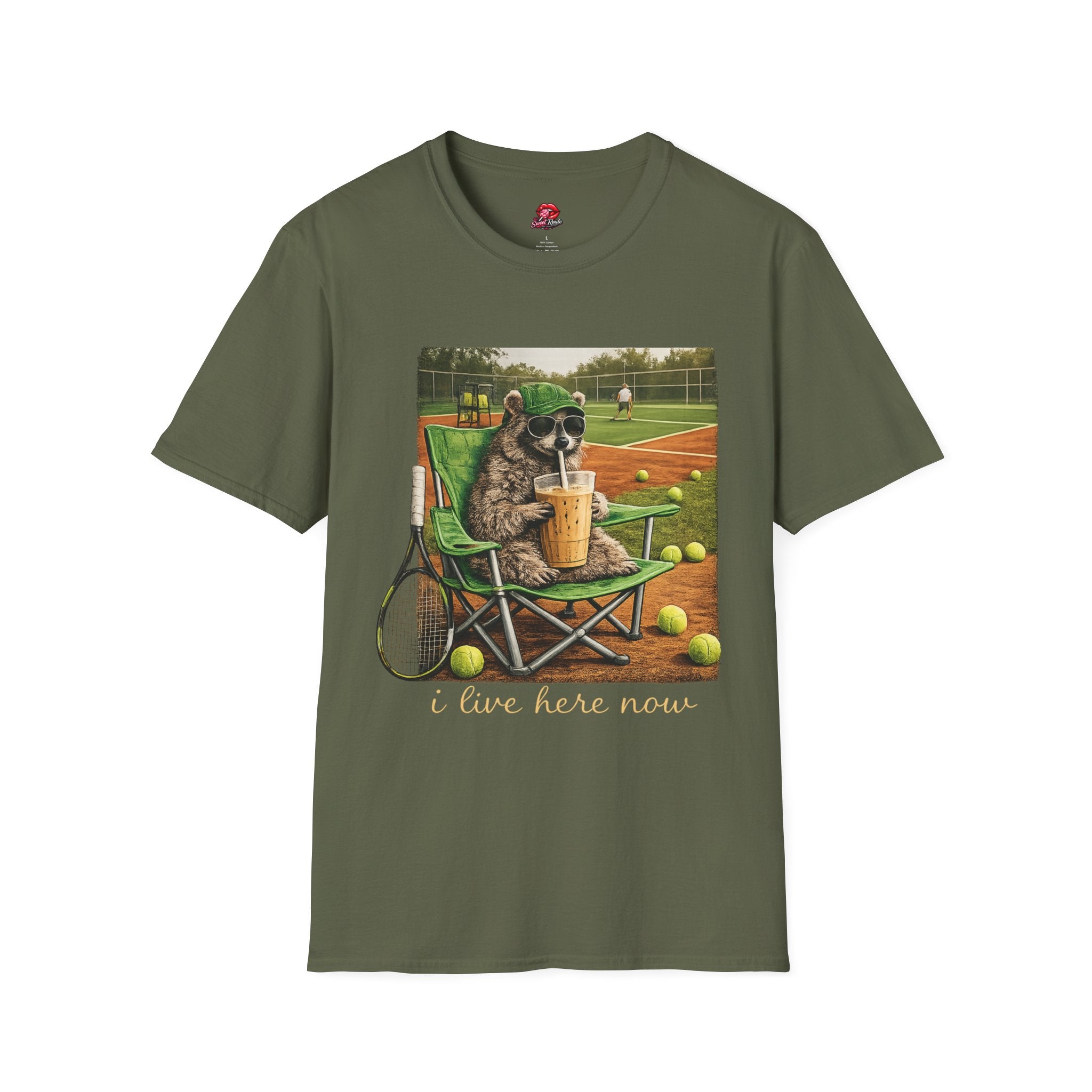 I Live Here Now Tennis Tee