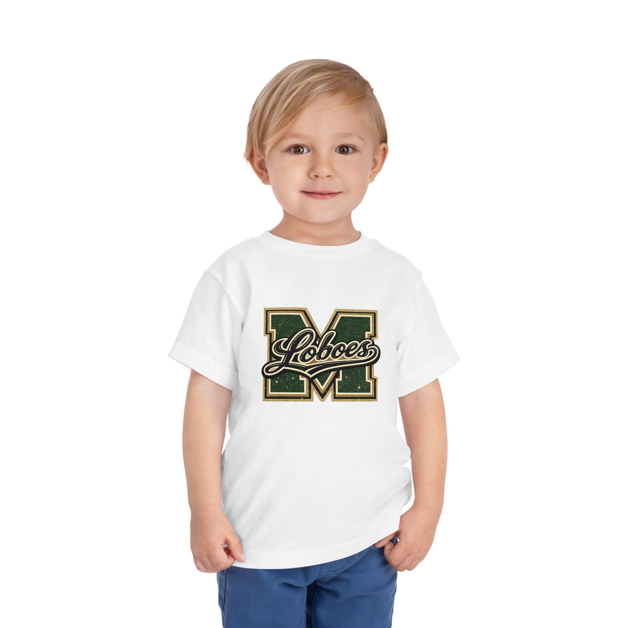 Toddler Tee Green Vintage Letterman Logo