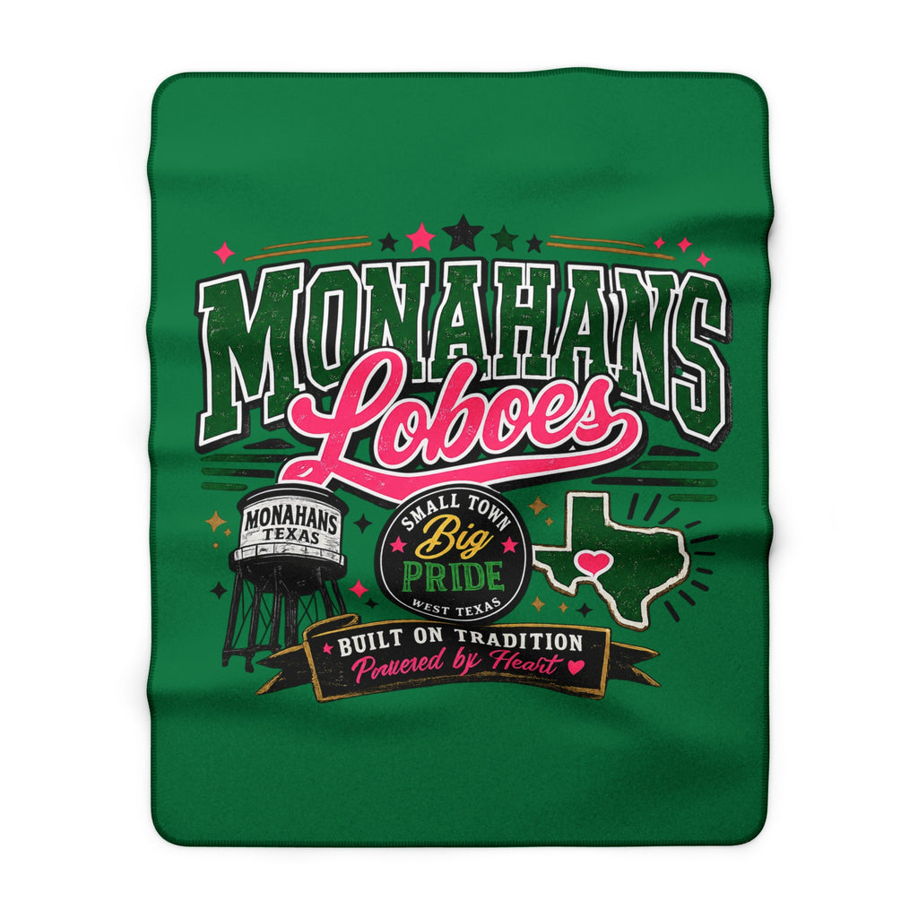 Monahans Loboes Sherpa Fleece Stadium Blanket