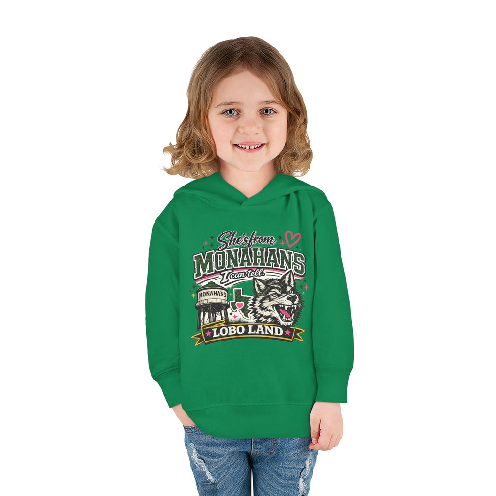 Vintage Worn Toddler Hoodie  Monahans Lobo Land