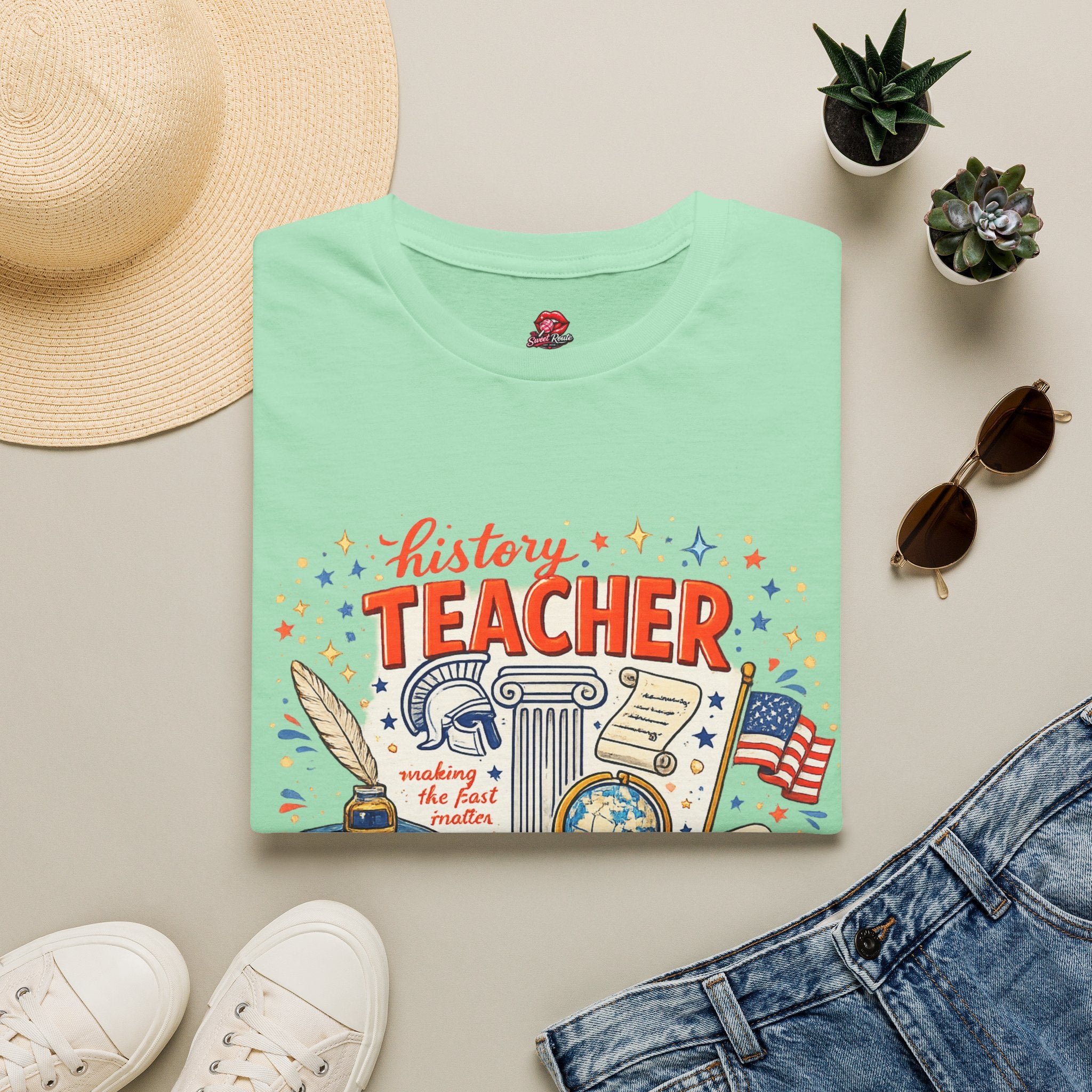 History Teacher Club T-Shirt | Vintage History Teacher Shirt | Retro Classroom Icons Tee | Social Studies Teacher Gift