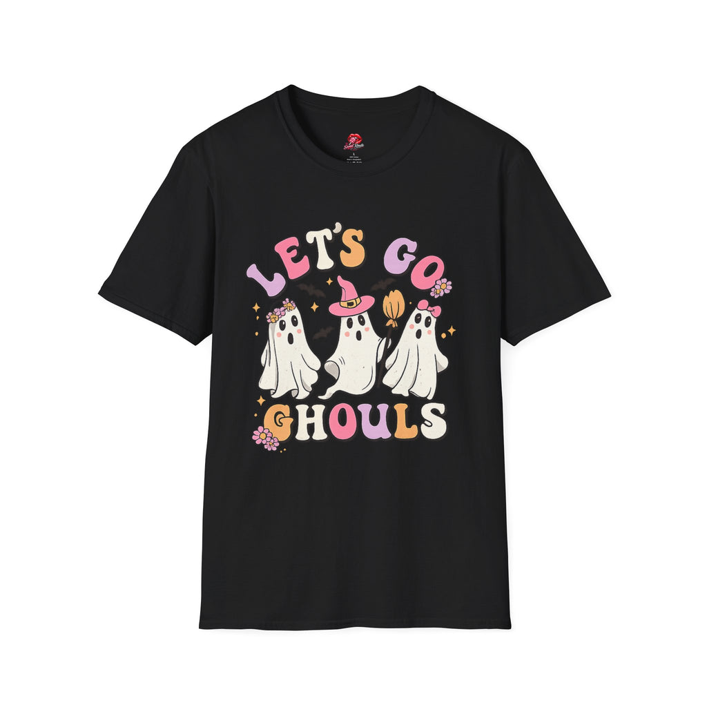 Let’s Go Ghouls T-Shirt | Cute Pastel Halloween Ghost Shirt | Funny Spooky Season Tee | Ghost Squad Graphic Tee | Halloween Girls Shirt