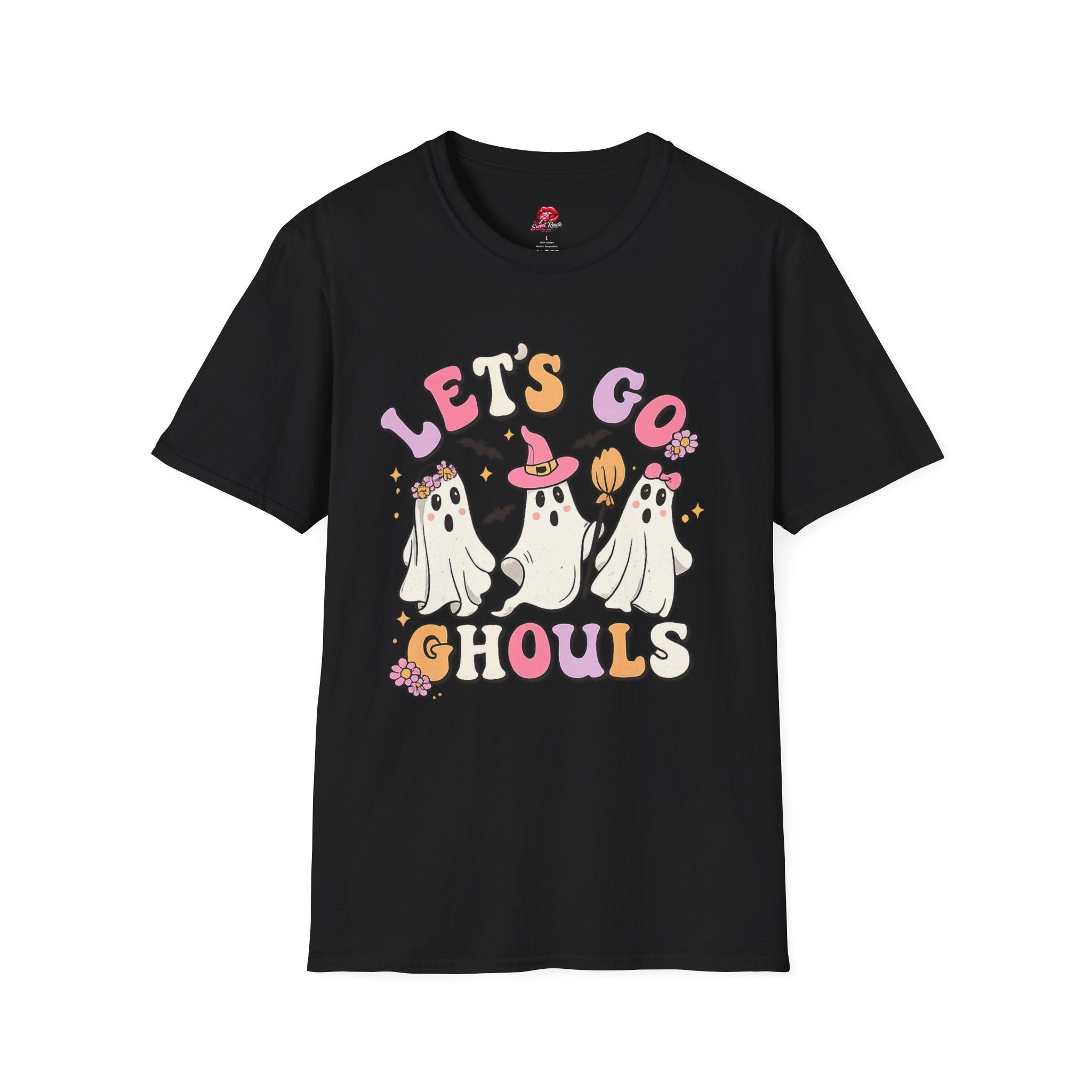Let’s Go Ghouls T-Shirt | Cute Pastel Halloween Ghost Shirt | Funny Spooky Season Tee | Ghost Squad Graphic Tee | Halloween Girls Shirt