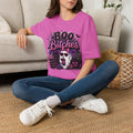 Boo Bitches Halloween T-Shirt | Funny Ghost Graphic Tee | Cute Purple Halloween Tee | Witchy Fall Gift