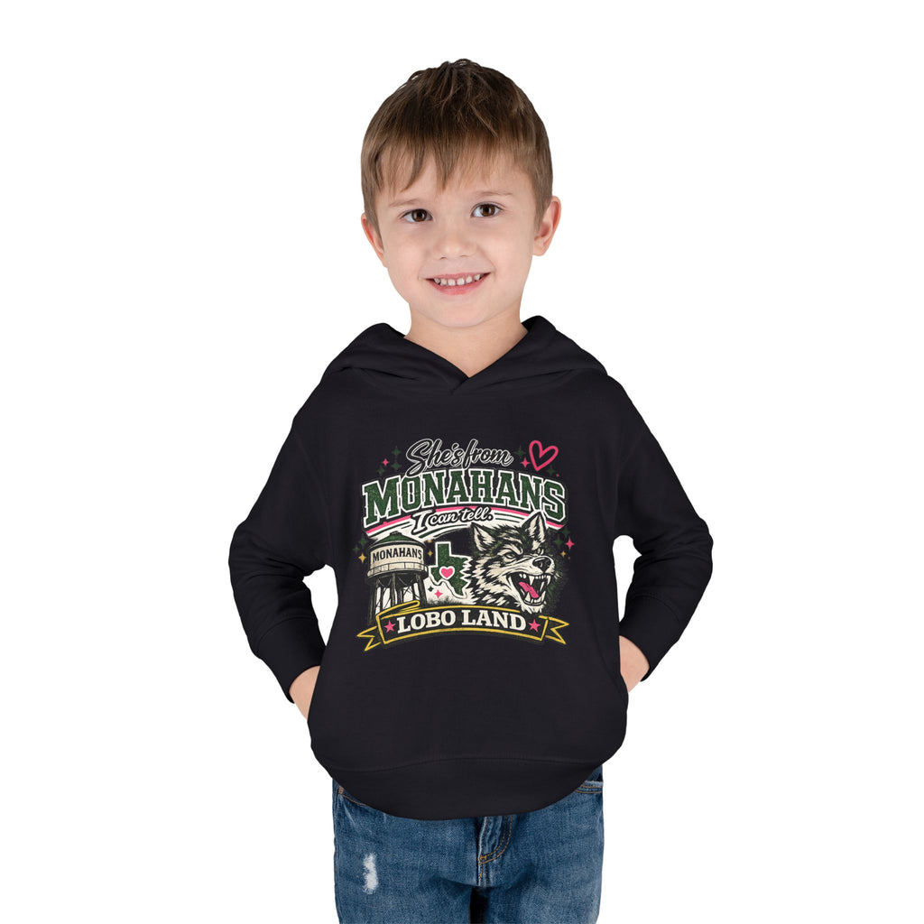 Vintage Worn Toddler Hoodie  Monahans Lobo Land