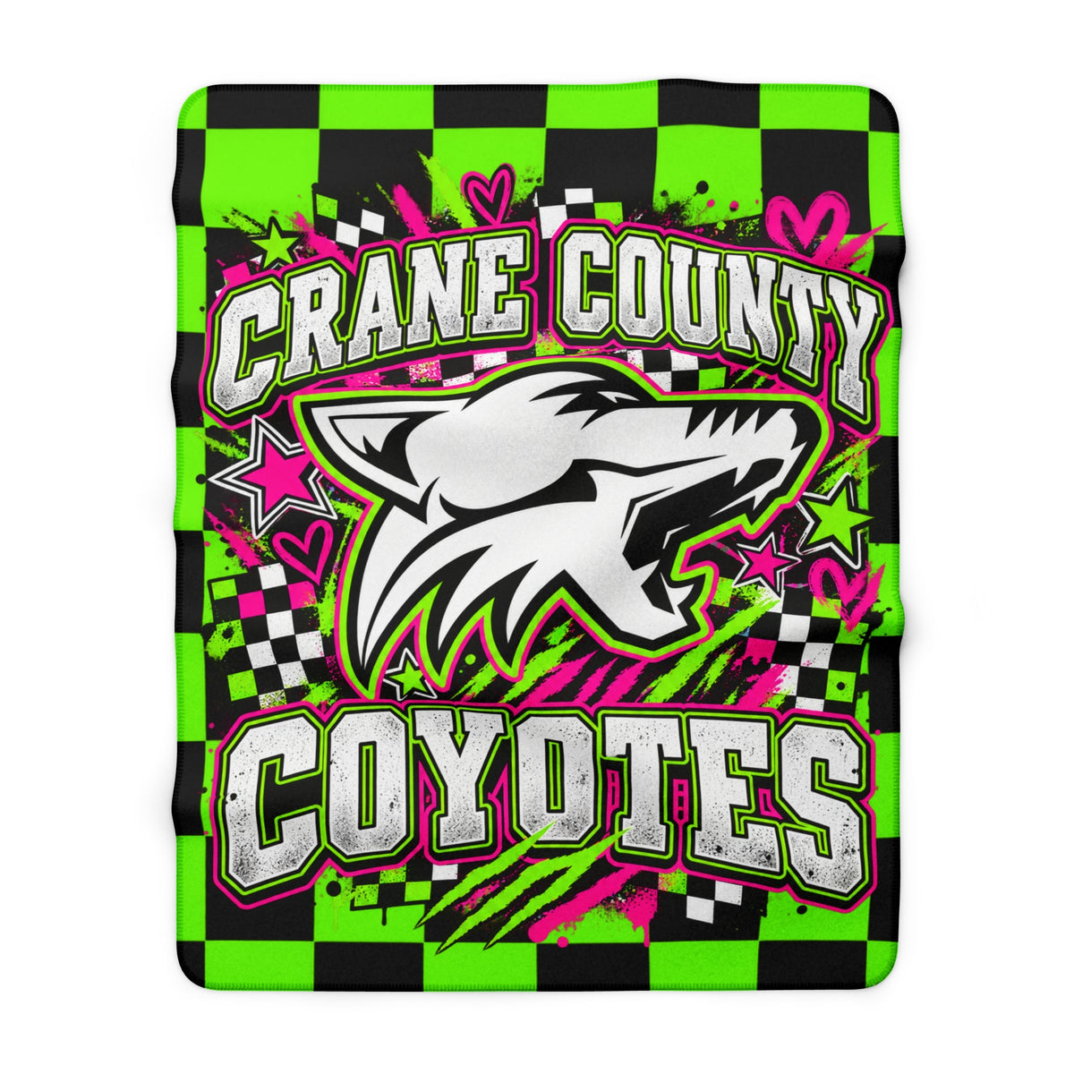 Crane County Coyotes Sherpa Blanket