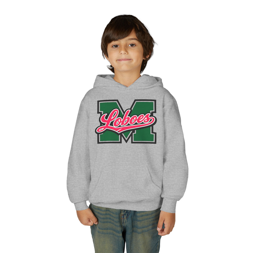 Youth Loboes M Letter Hoodie — Kids School Spirit Sweatshirt