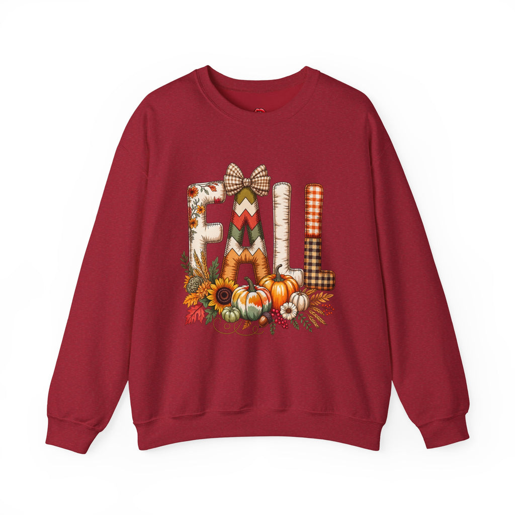 Autumn Pumpkins & Plaid Lettering Crewneck