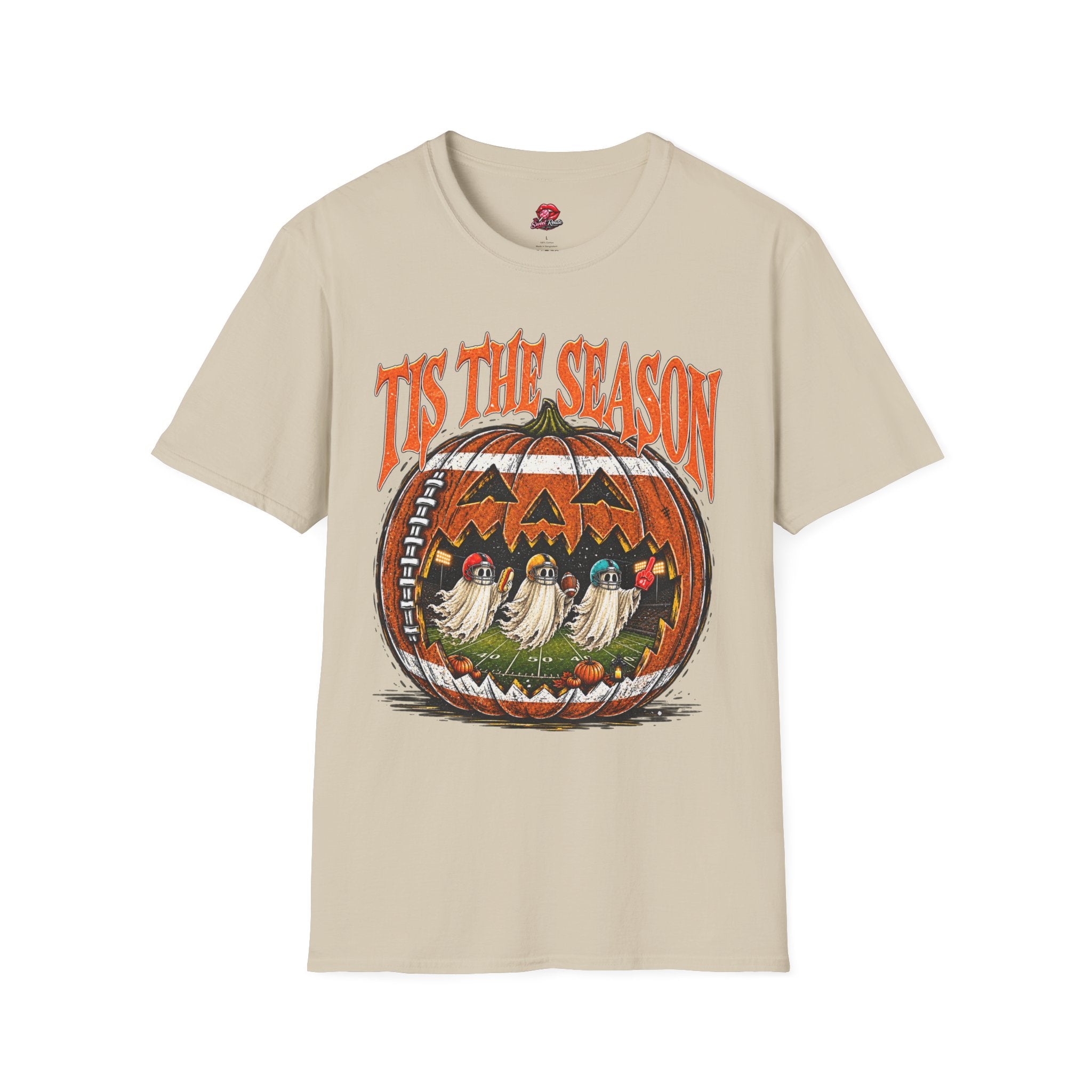 Tis The Season Vintage Jack-o'-Lantern Football Shirt