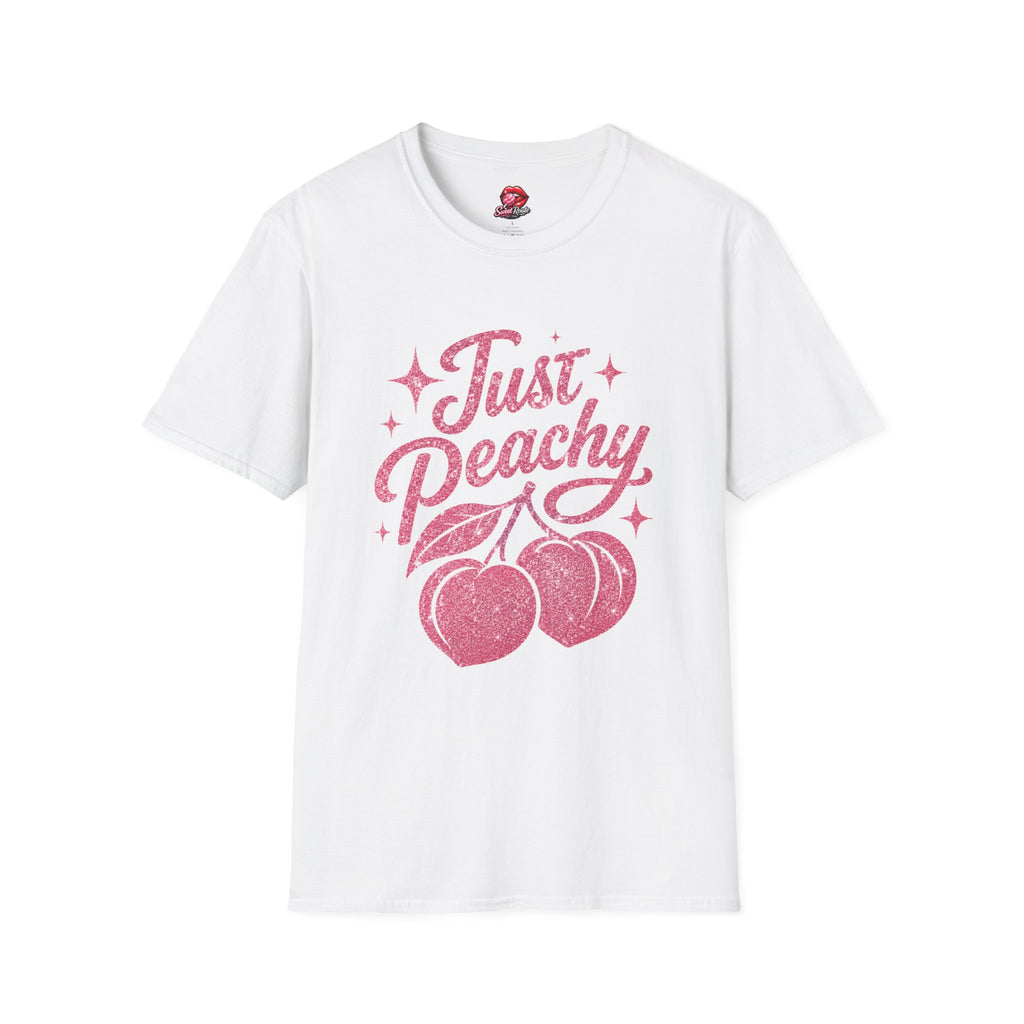 Just Peachy script with cherries T-Shirt