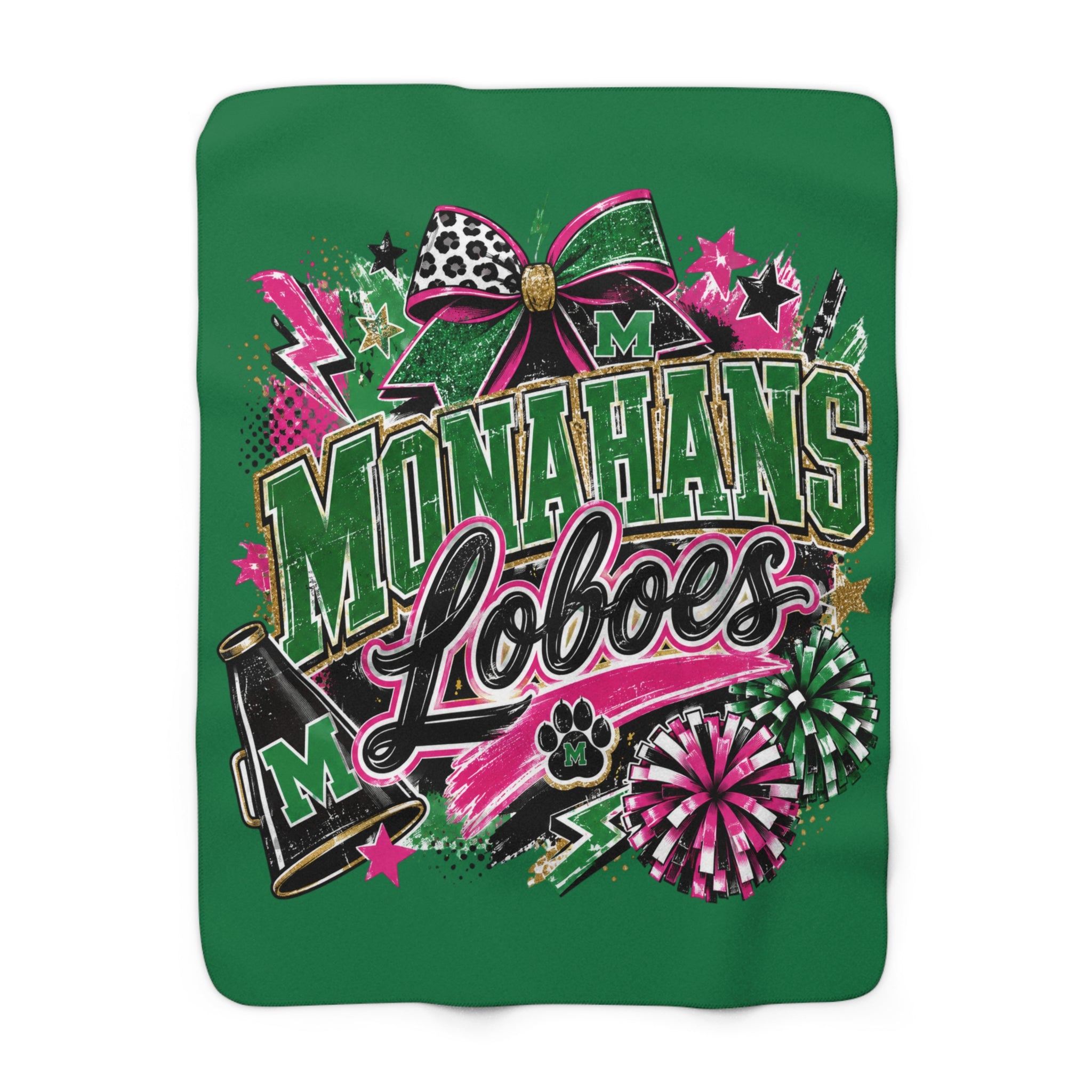 Monahans Loboes Cheer Sherpa Fleece Stadium Blanket