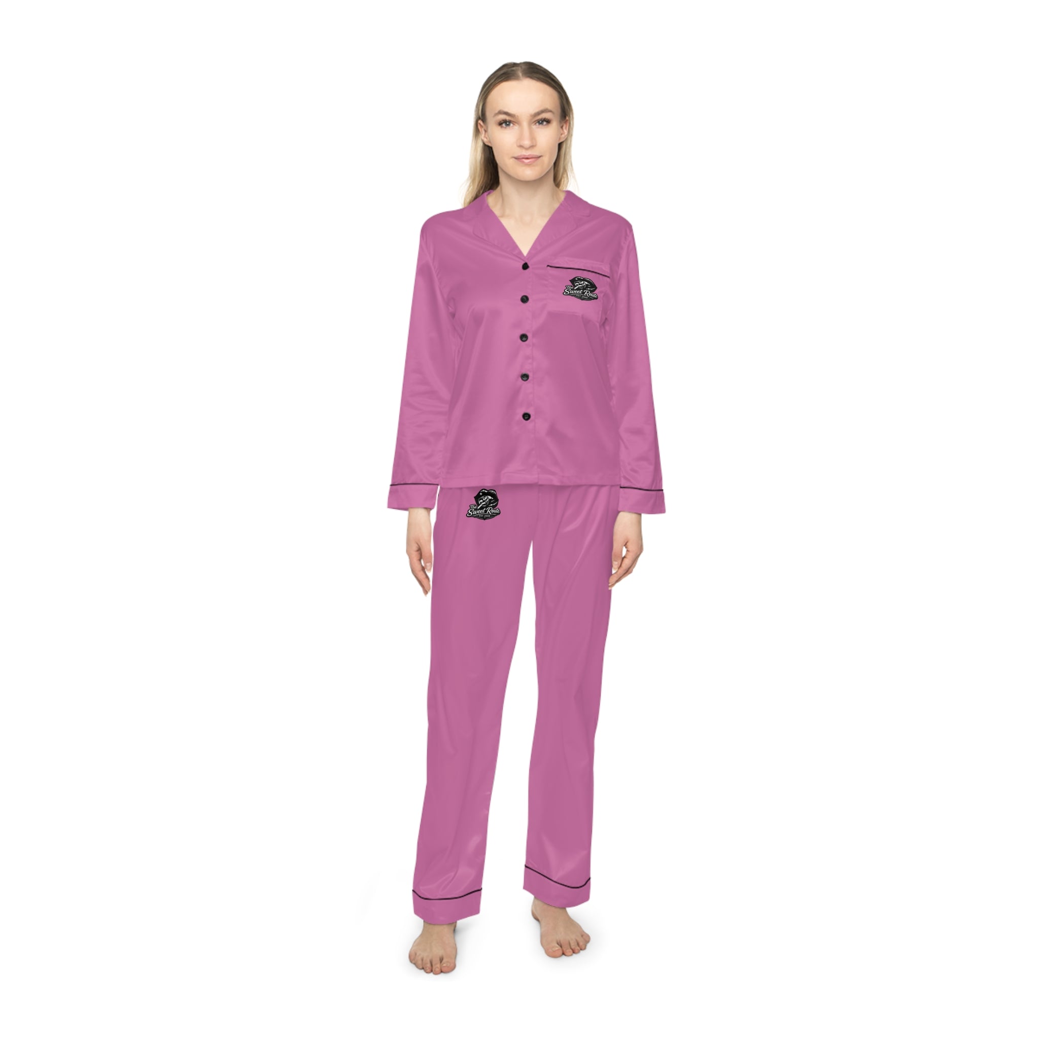 Women's Sweet Route Satin Pajamas