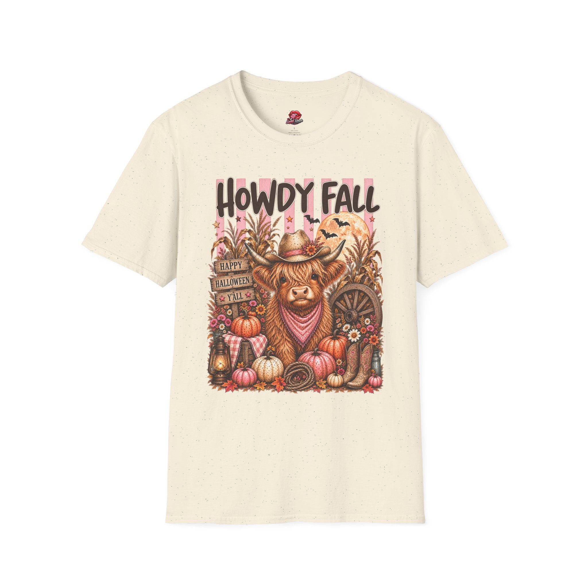 Cute Country Halloween Pumpkin Cowgirl Tee