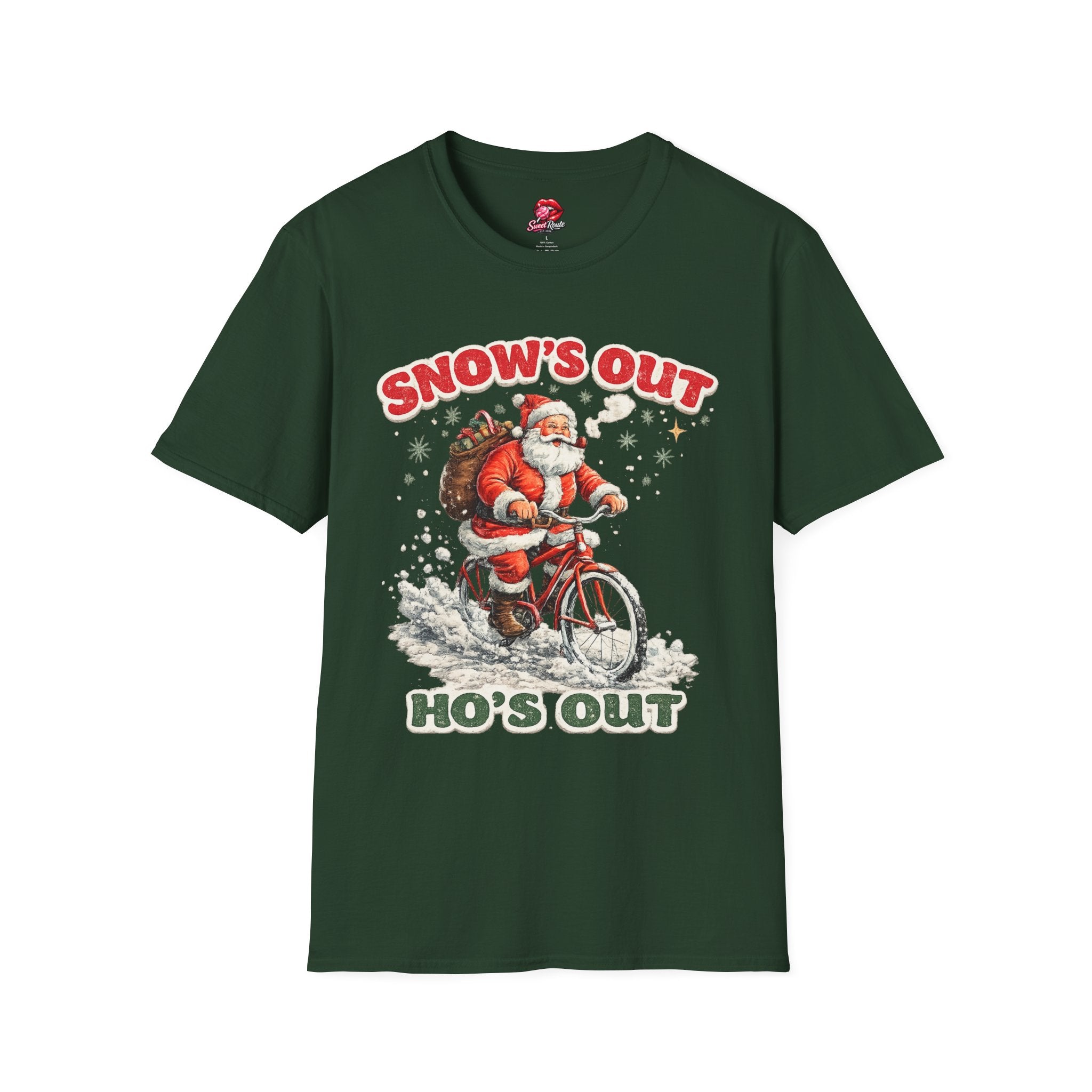 Snow's Out Santa Christmas Holiday Graphic Tee