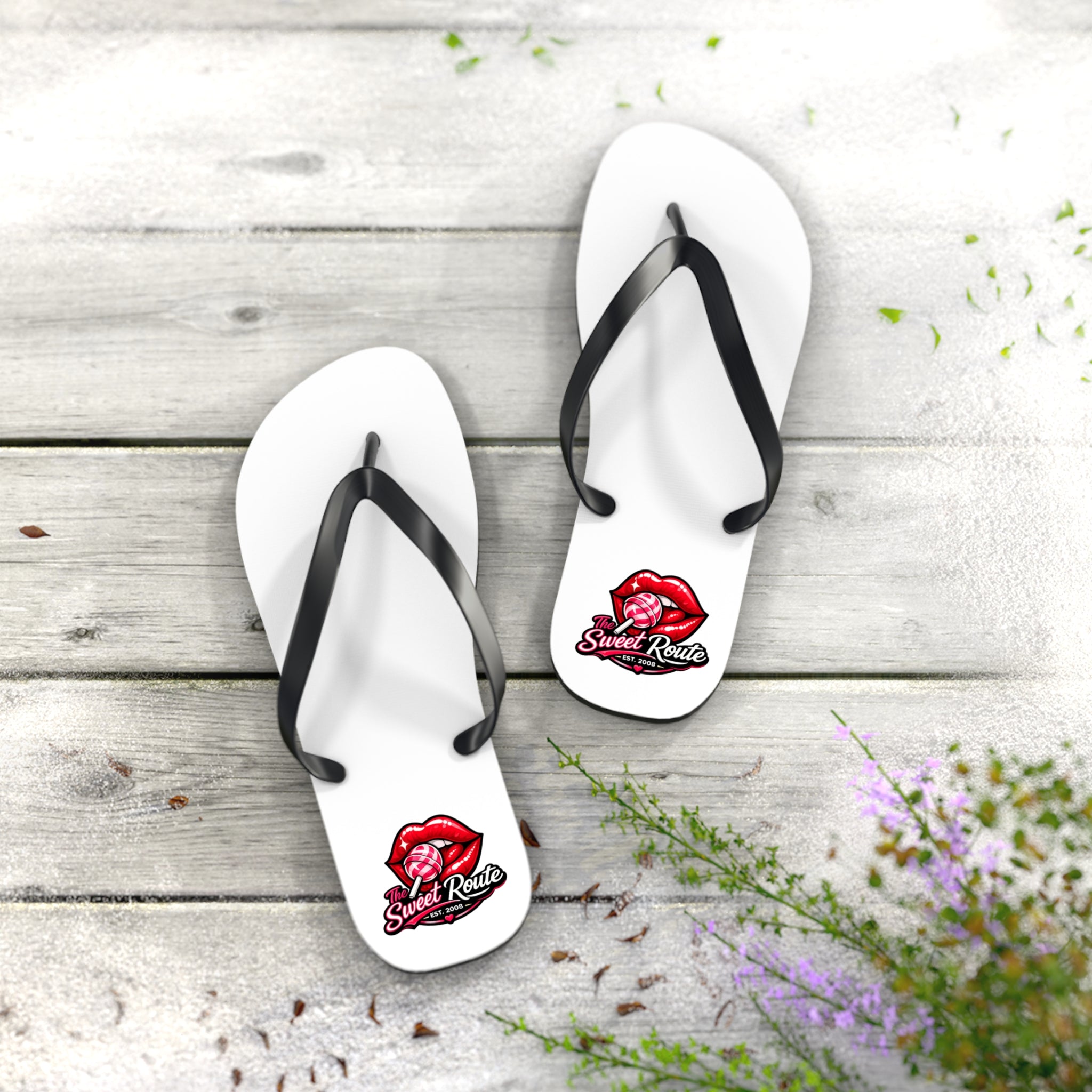Sweet Route Logo Beach Sandals
