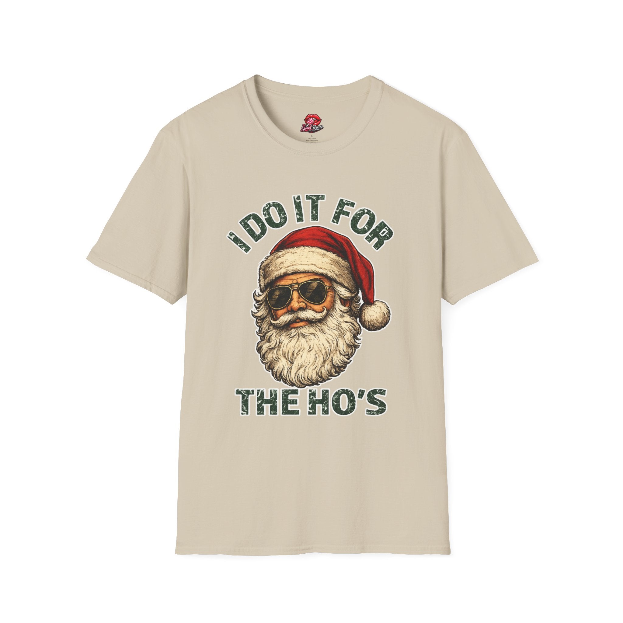 I Do It For The Ho's Santa Face T-Shirt