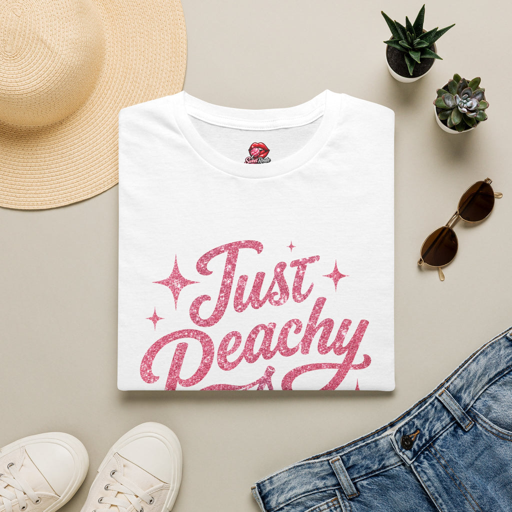 Just Peachy script with cherries T-Shirt