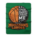 Monahans Loboes Basketball Sherpa Blanket