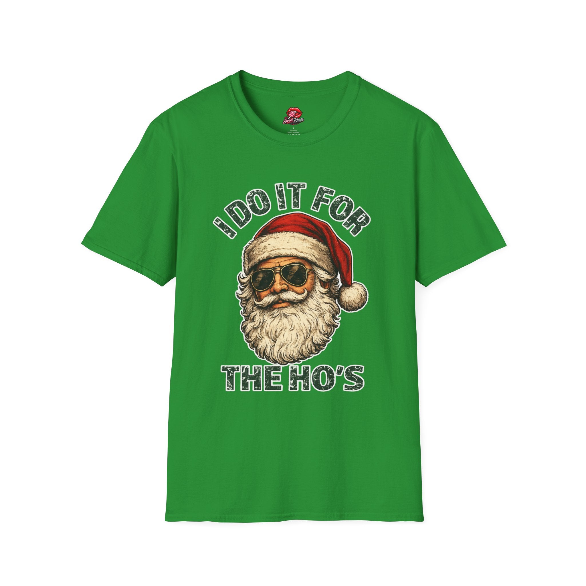 I Do It For The Ho's Santa Face T-Shirt