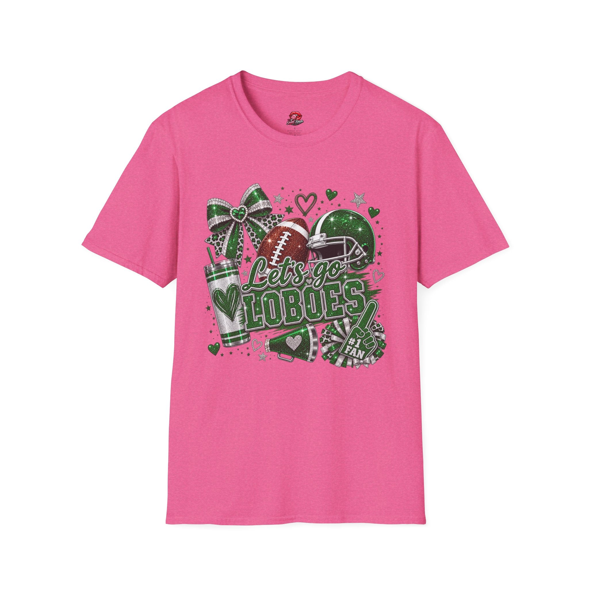 Lets Go Loboes Football Tee