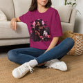 Goth Girl Black Cats Halloween T-Shirt | Spooky Cute Goth Cat Lover Tee | Vintage Halloween Graphic Shirt | Witchy Fall Gift for Women