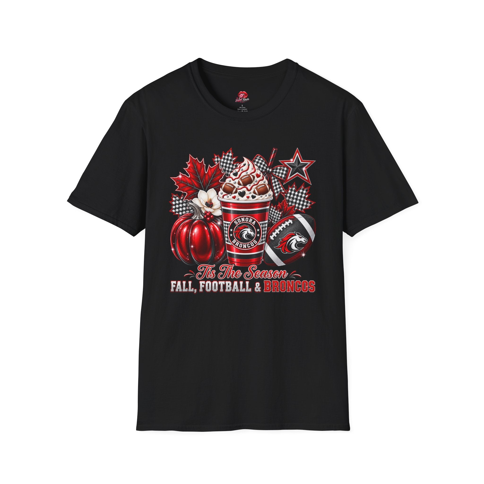 Sonora Broncos Football Season Fall Graphic T-Shirt