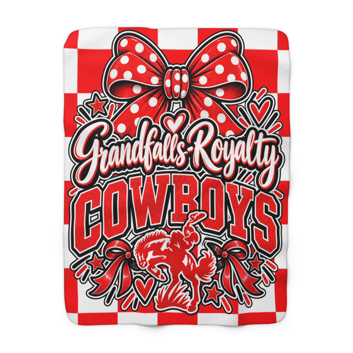 Grandfalls Royalty Cowboys Fleece Sherpa Blanket