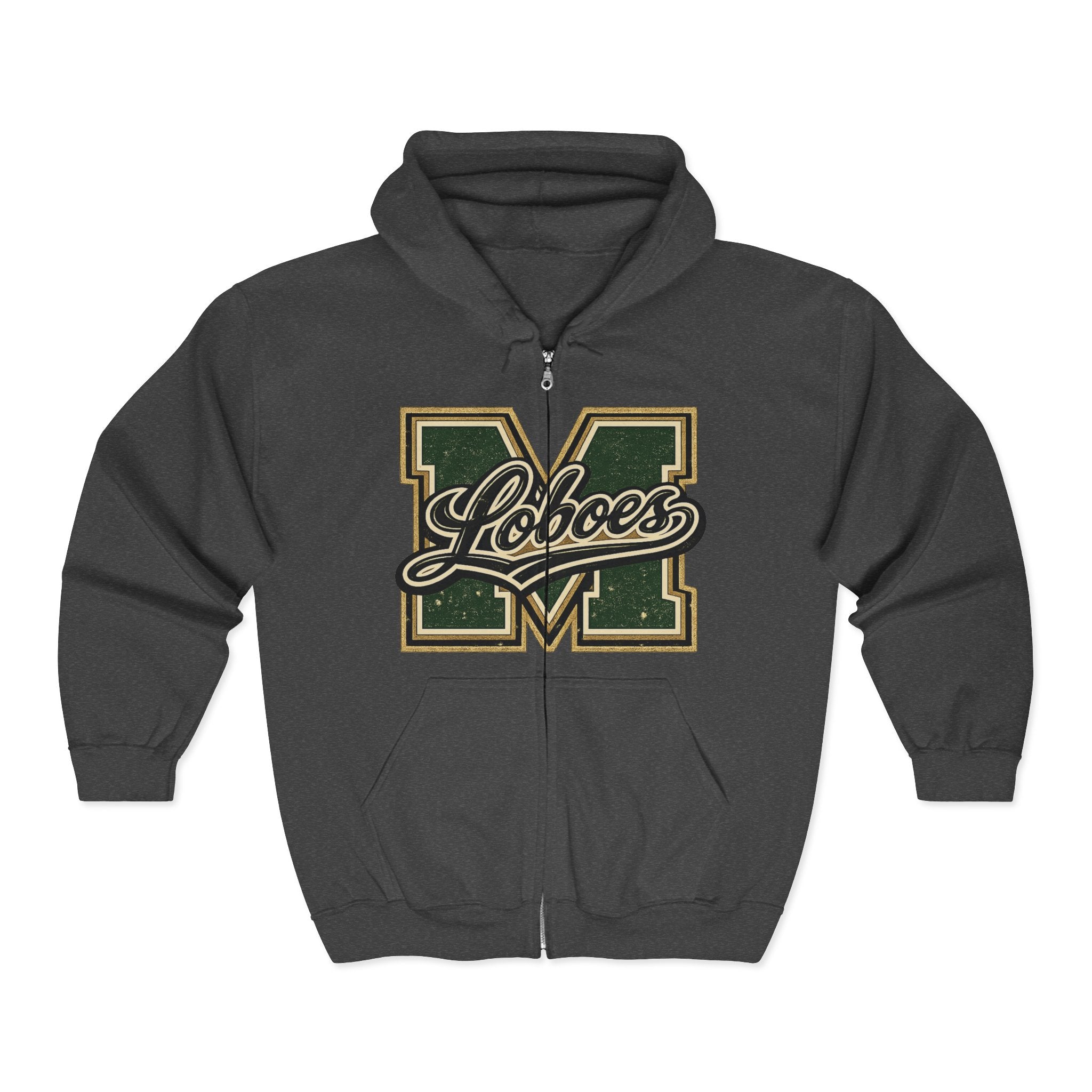 Loboes Varsity M Zip-Up Hoodie