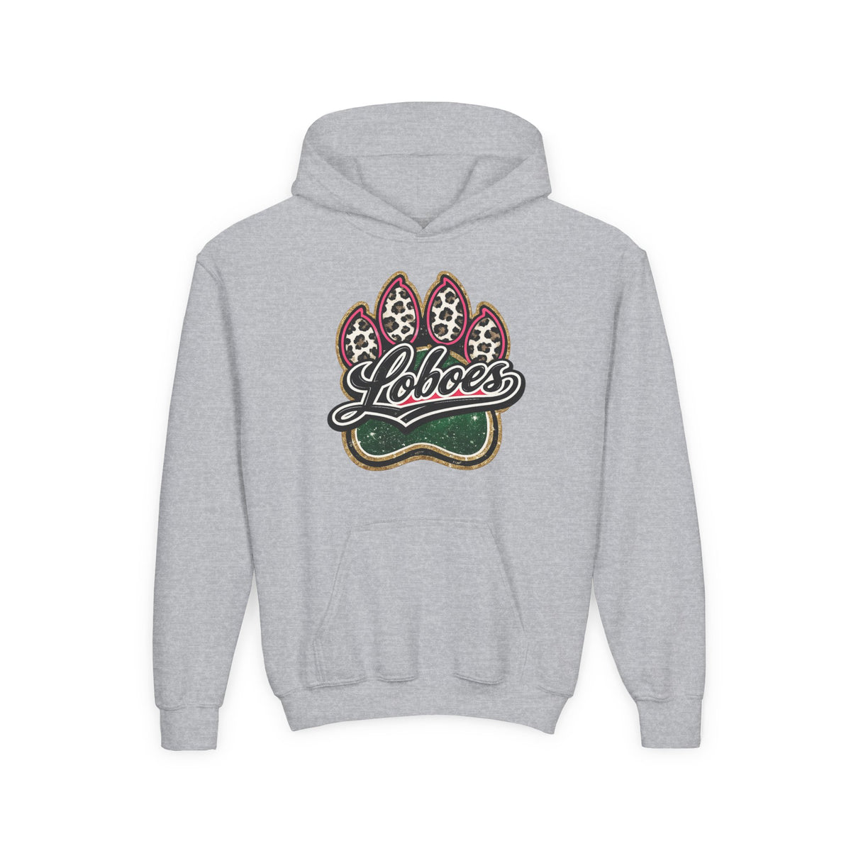 Youth Hoodie with 'Loboes' Paw