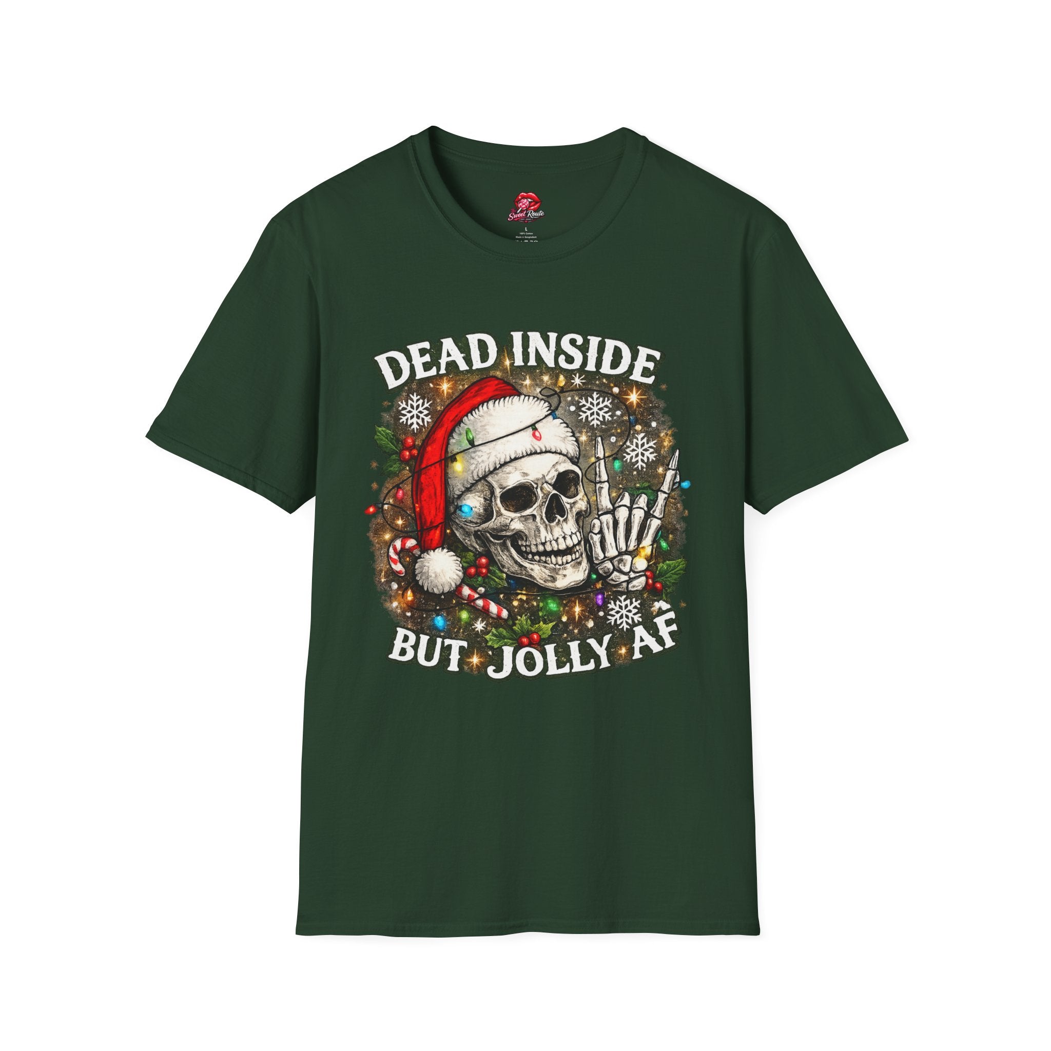 Dead Inside Skull Christmas Tee