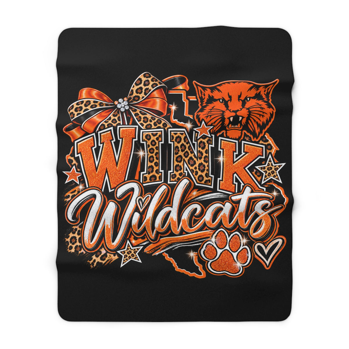 Wink Wildcats Sherpa Fleece Blanket