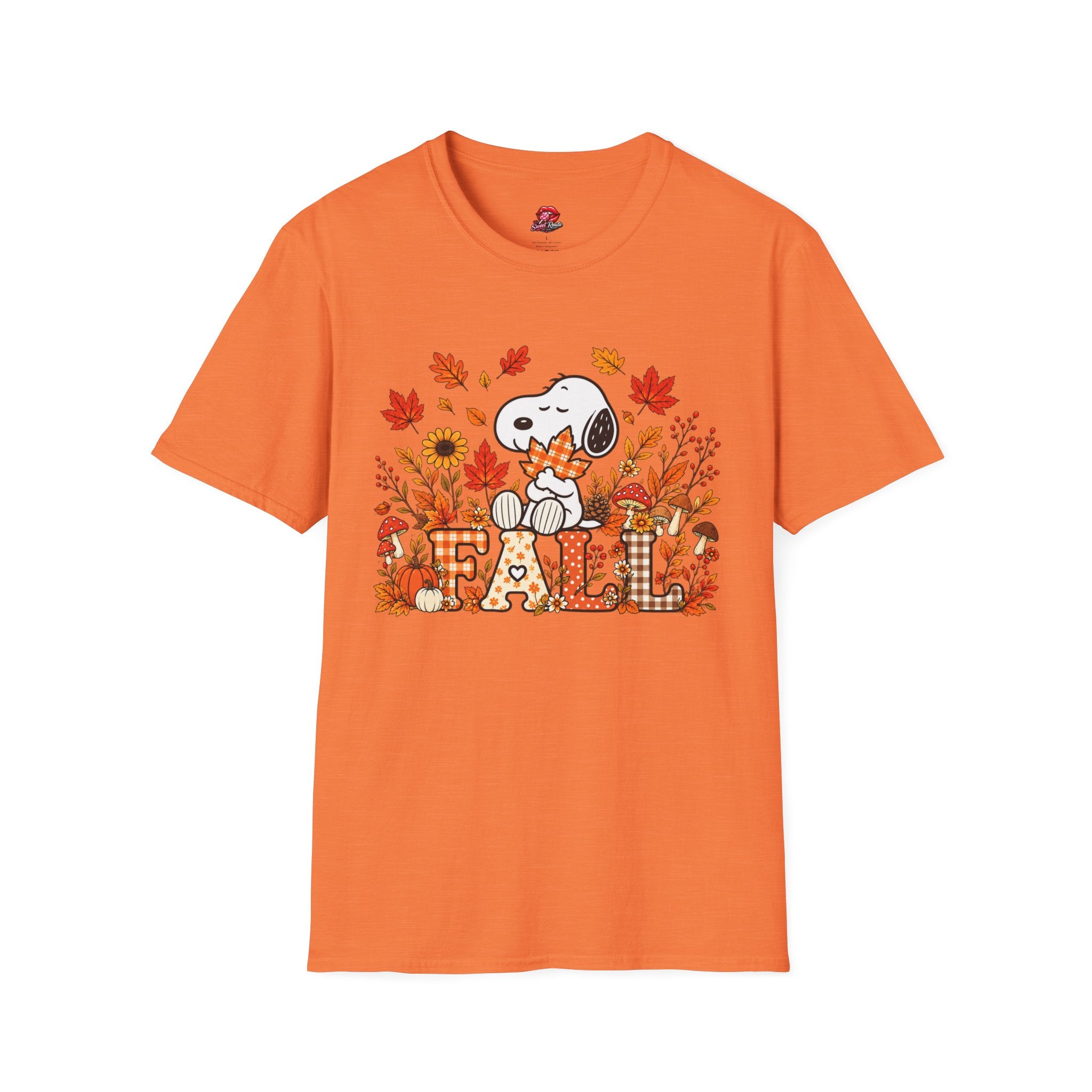 Cute Autumn Leaves & Pumpkins Snoopy Tee