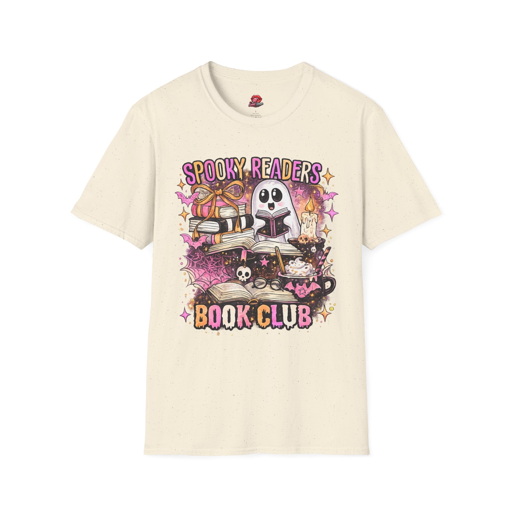 Spooky Readers Book Club Shirt | Cute Ghost Reading T-Shirt | Halloween Book Lover Tee | Retro Fall Book Club Graphic Shirt