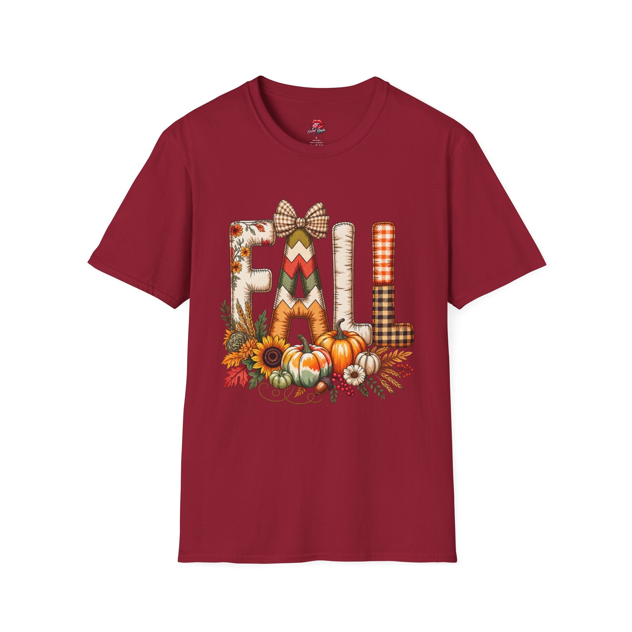 Pumpkin, Plaid & Floral Autumn Tee