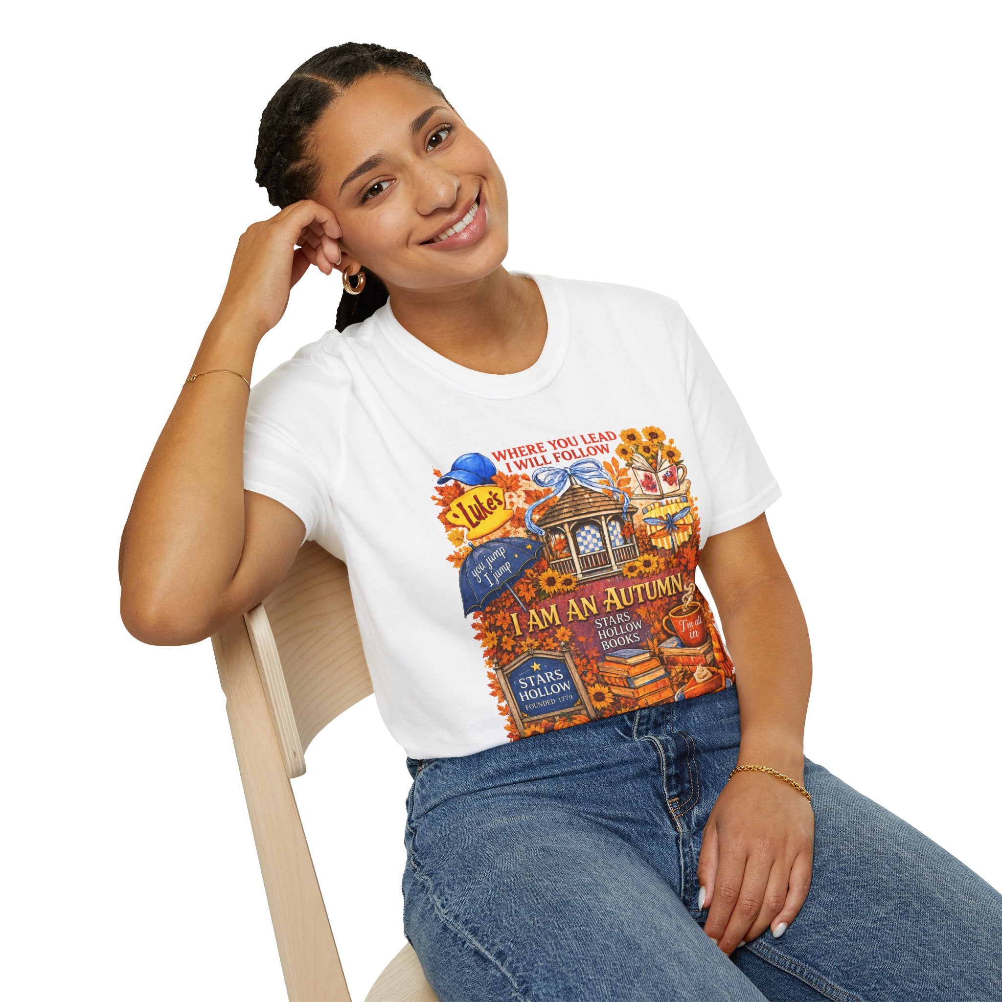 Autumn Cottage Tee - "Where You Lead I Will Follow" Fall Graphic T-shirt | Cozy Cottagecore Autumn Shirt
