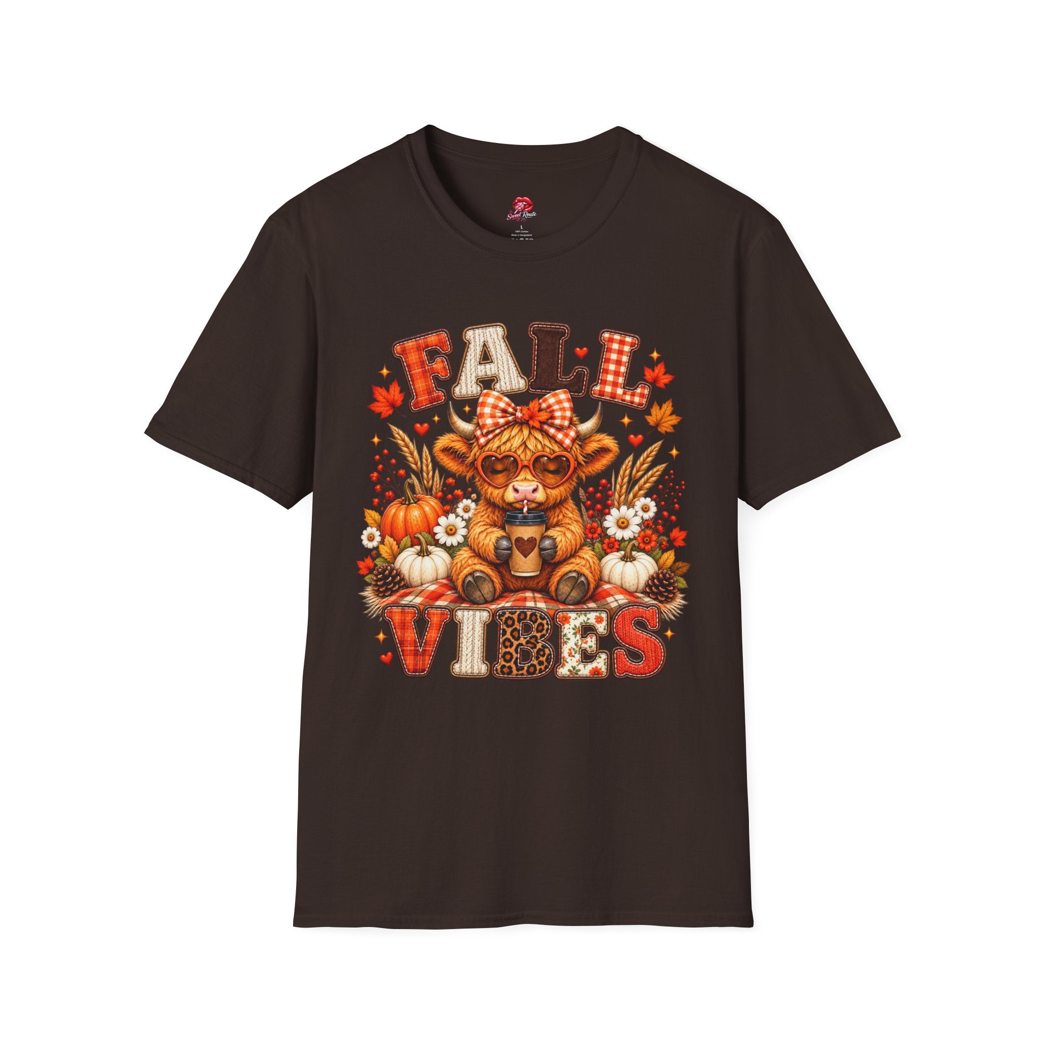 Cute Cow Pumpkin Autumn Graphic Tee