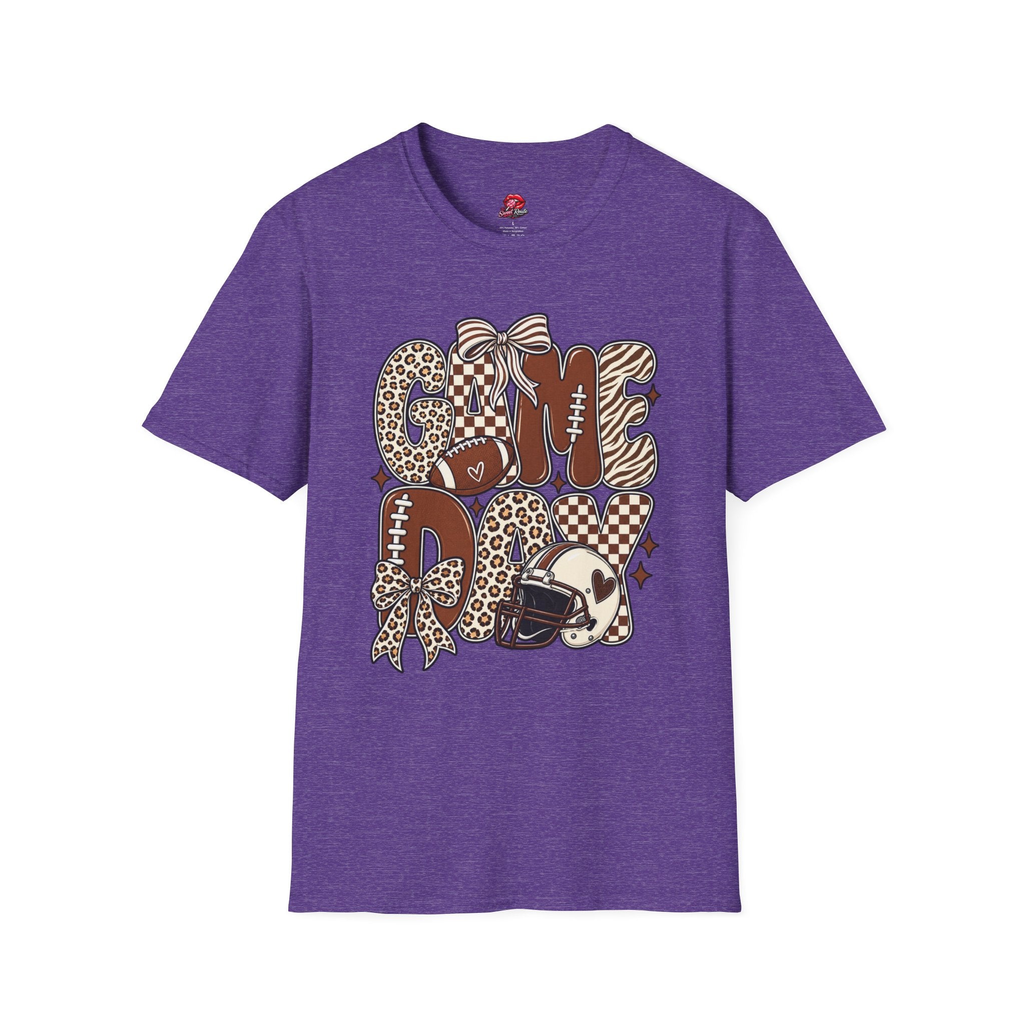 Leopard & Zebra Football Game Day Tee