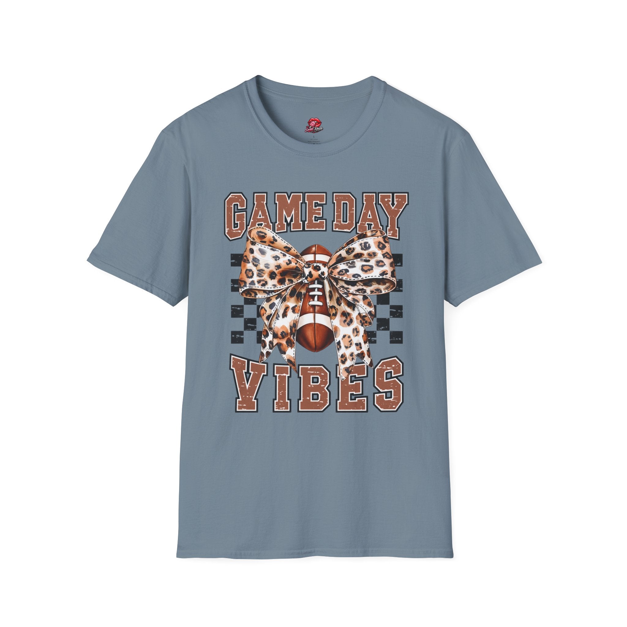 Leopard Bow Football Tee