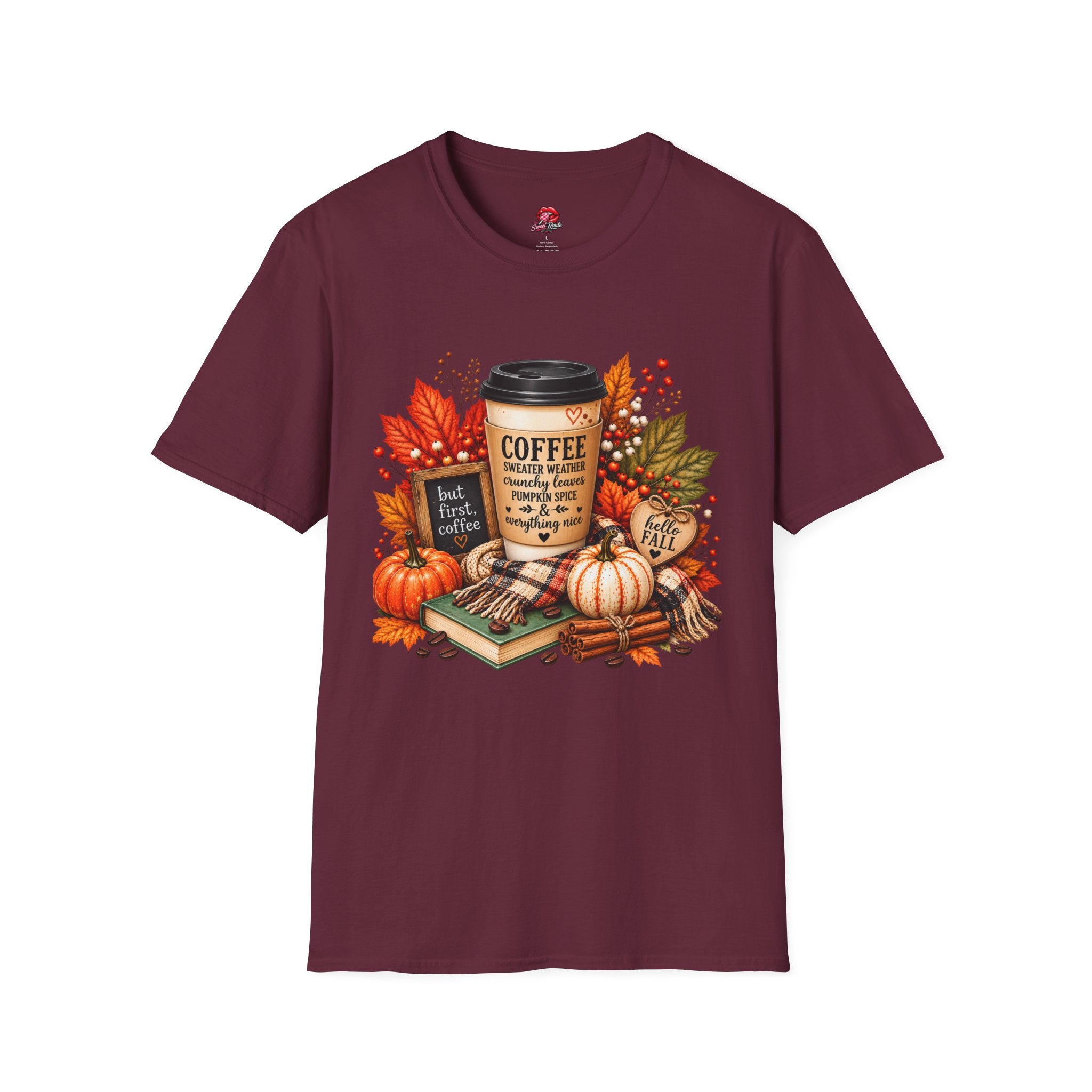 Pumpkin Spice Autumn Coffee Graphic Tee