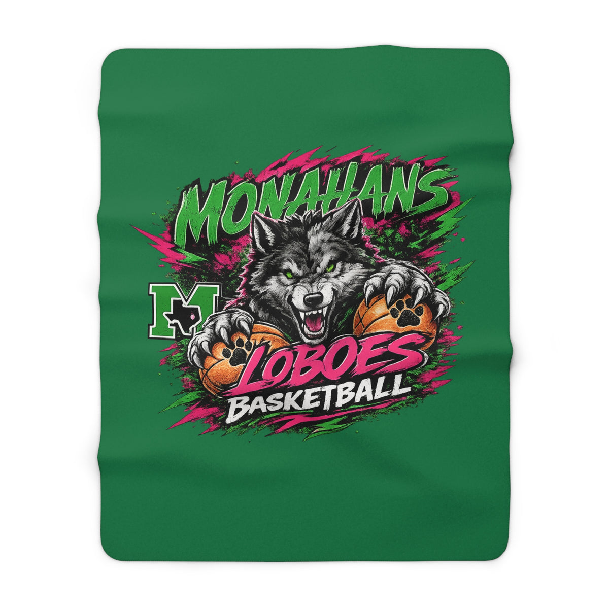 Monahan’s Loboes Basketball Fleece Throw