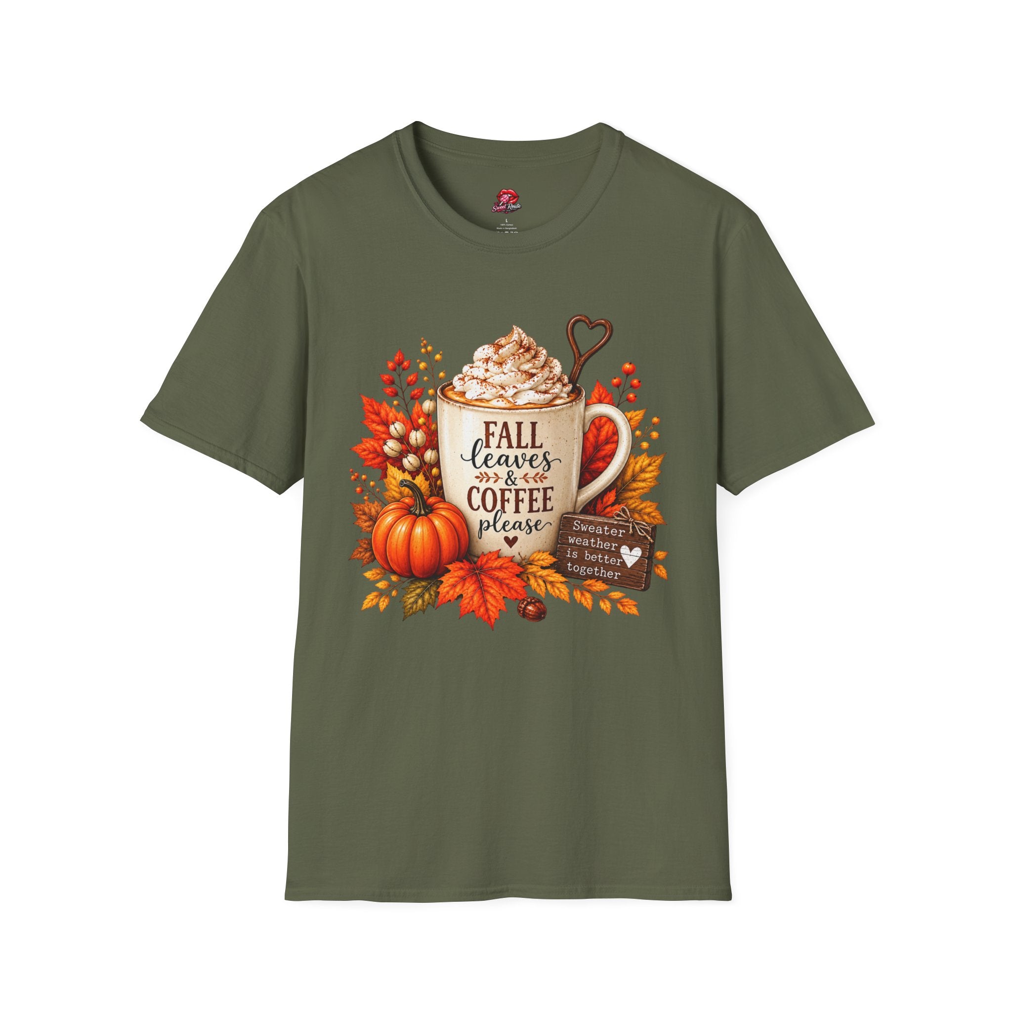Fall Leaves & Coffee T-Shirt