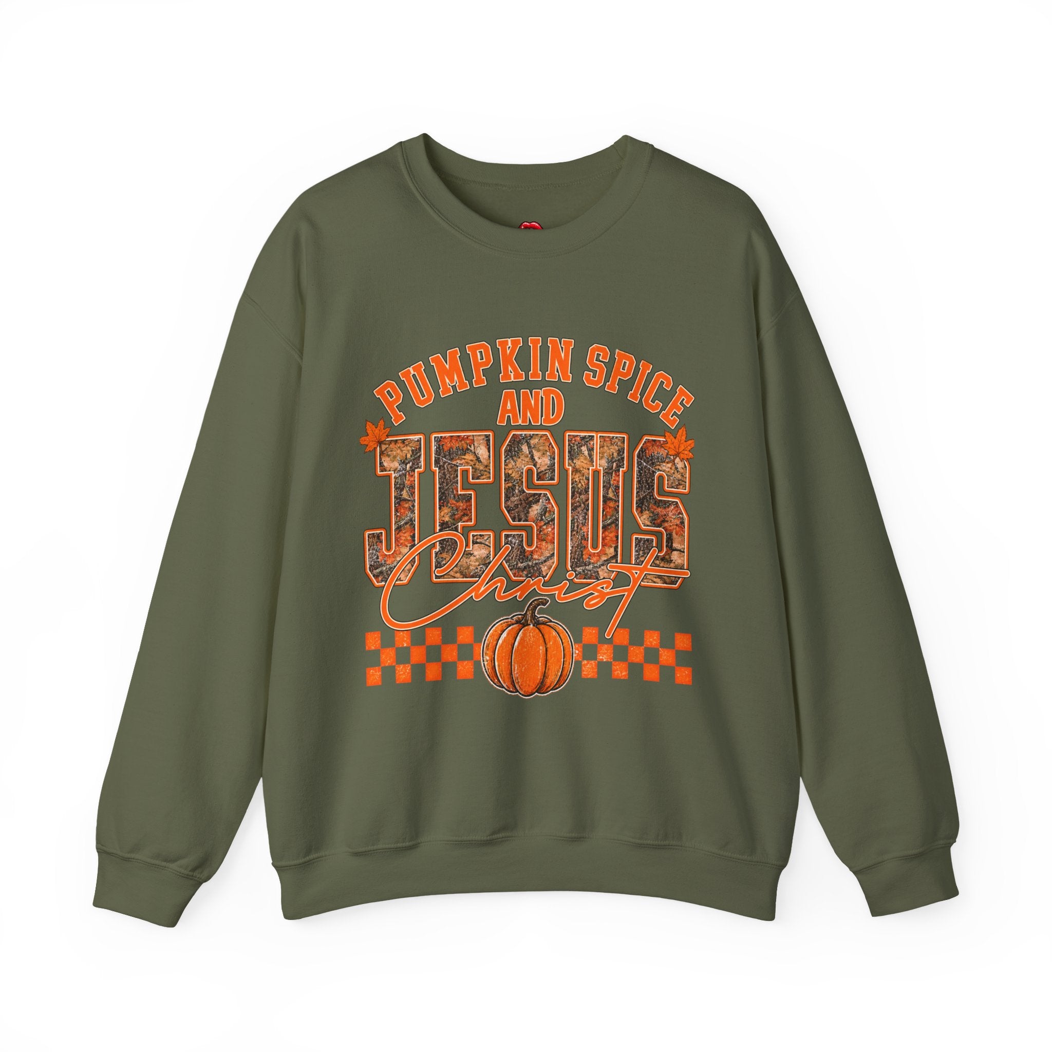 Pumpkin Spice and Jesus Crewneck Sweatshirt — Fall Christian Graphic Pullover