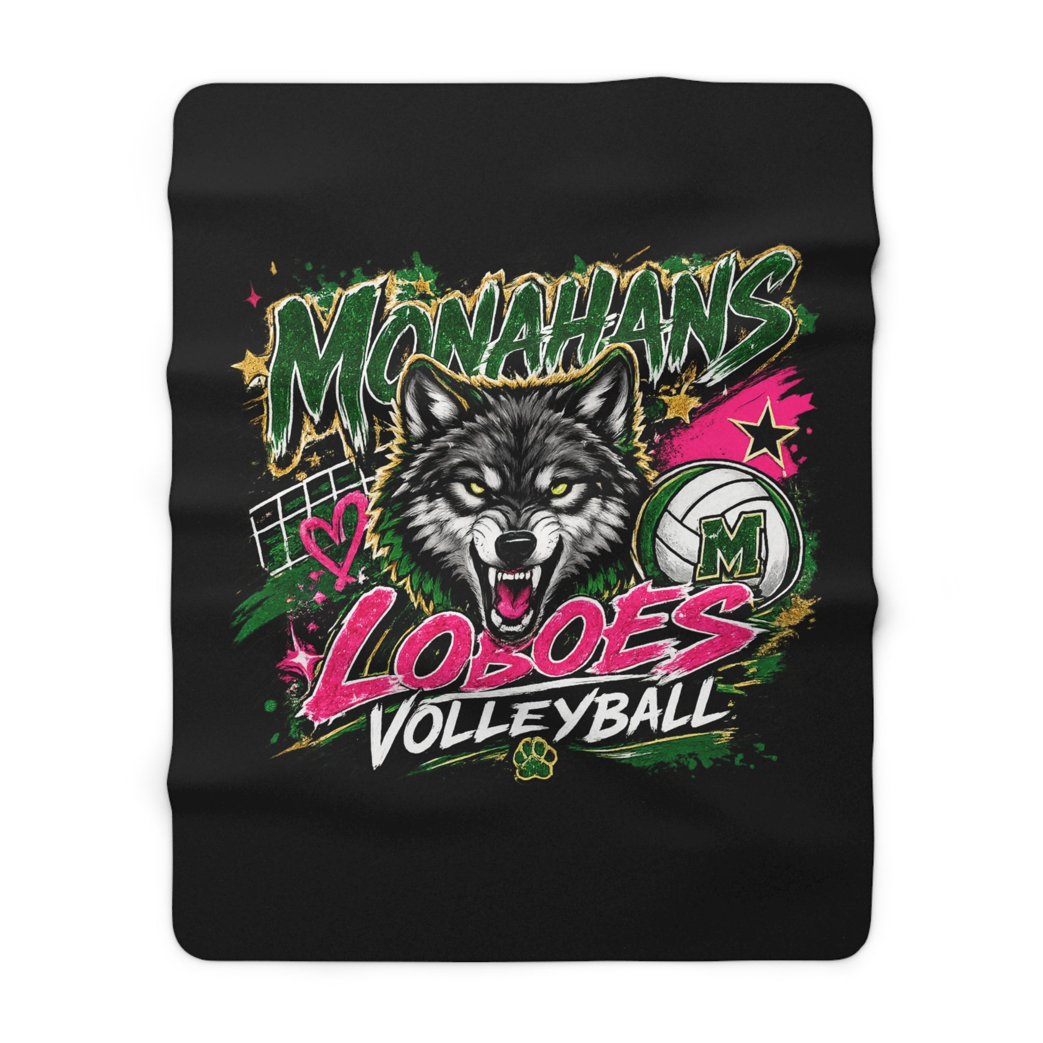 Monahans Lobos Volleyball Sherpa Blanket