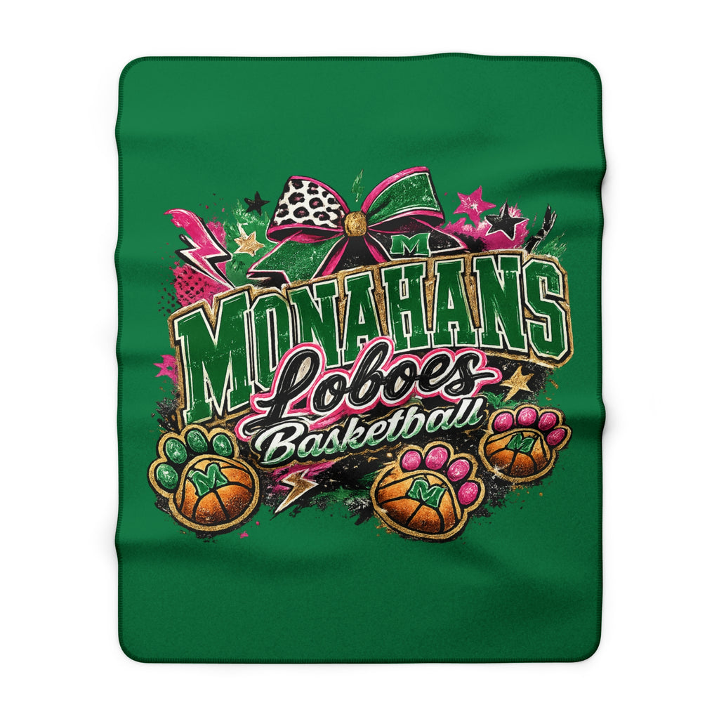 Monahans Loboes Basketball Sherpa Blanket